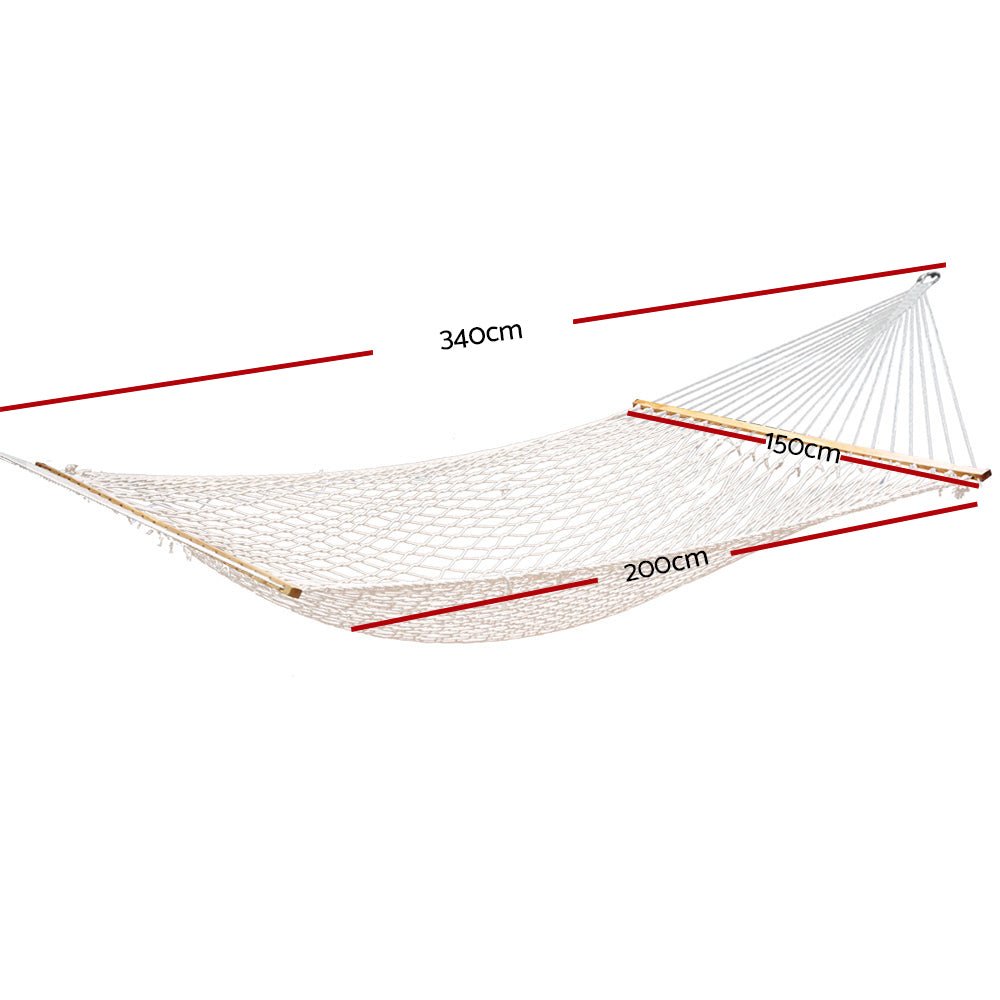 2 Person Outdoor Hammock Bed - Portable Camping Hanging Chair with Breathable Mesh - Perfect for Backyard, Beach, and Forest Relaxation