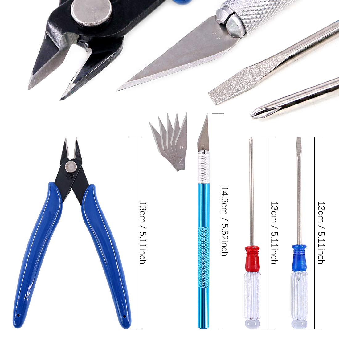 Keadic 26-Piece Professional Gundam Model Building Tool Kit - Essential Hobby Tools for Plastic Model Kits with Storage Box | Perfect for Beginners & Advanced Modelers, DIY Crafts & Scale Model Projects