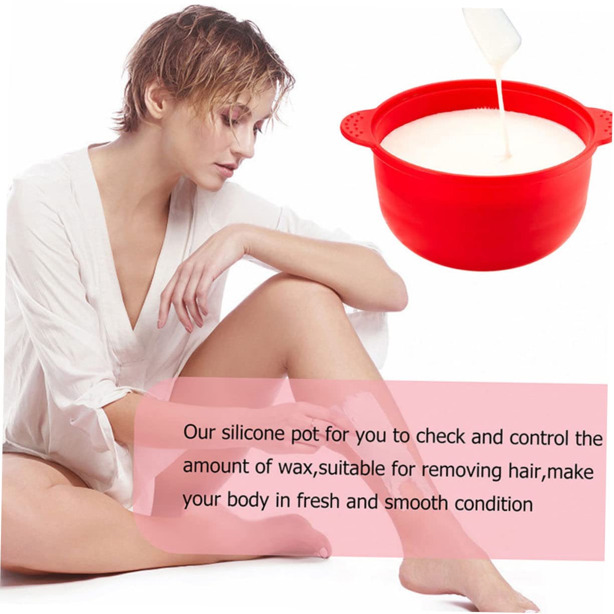 FOMIYES 4pcs Silicone Wax Warmer Bowl Set - Foldable Depilatory Wax Melting Pot for Hair Removal, Reusable Waxing Supplies for Eyebrows, Legs & Bikini Line - Perfect for Home Salon & Professional Use
