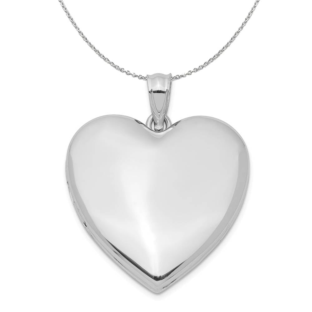 Sterling Silver Heart Locket Necklace - Elegant Gift for Her