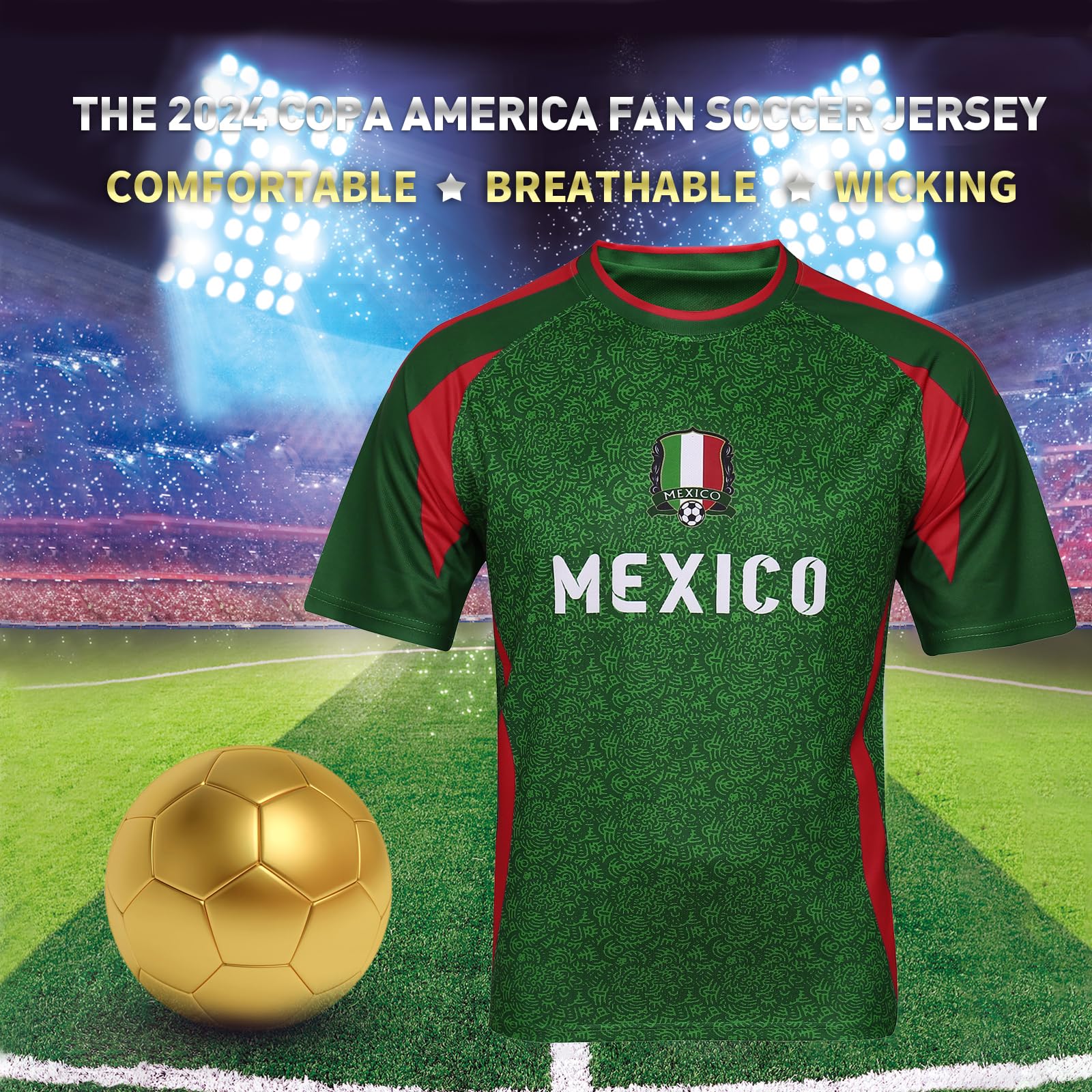2024 Copa America Soccer Jerseys - Argentina, Brazil, Mexico - Fan Wear for Games & Events