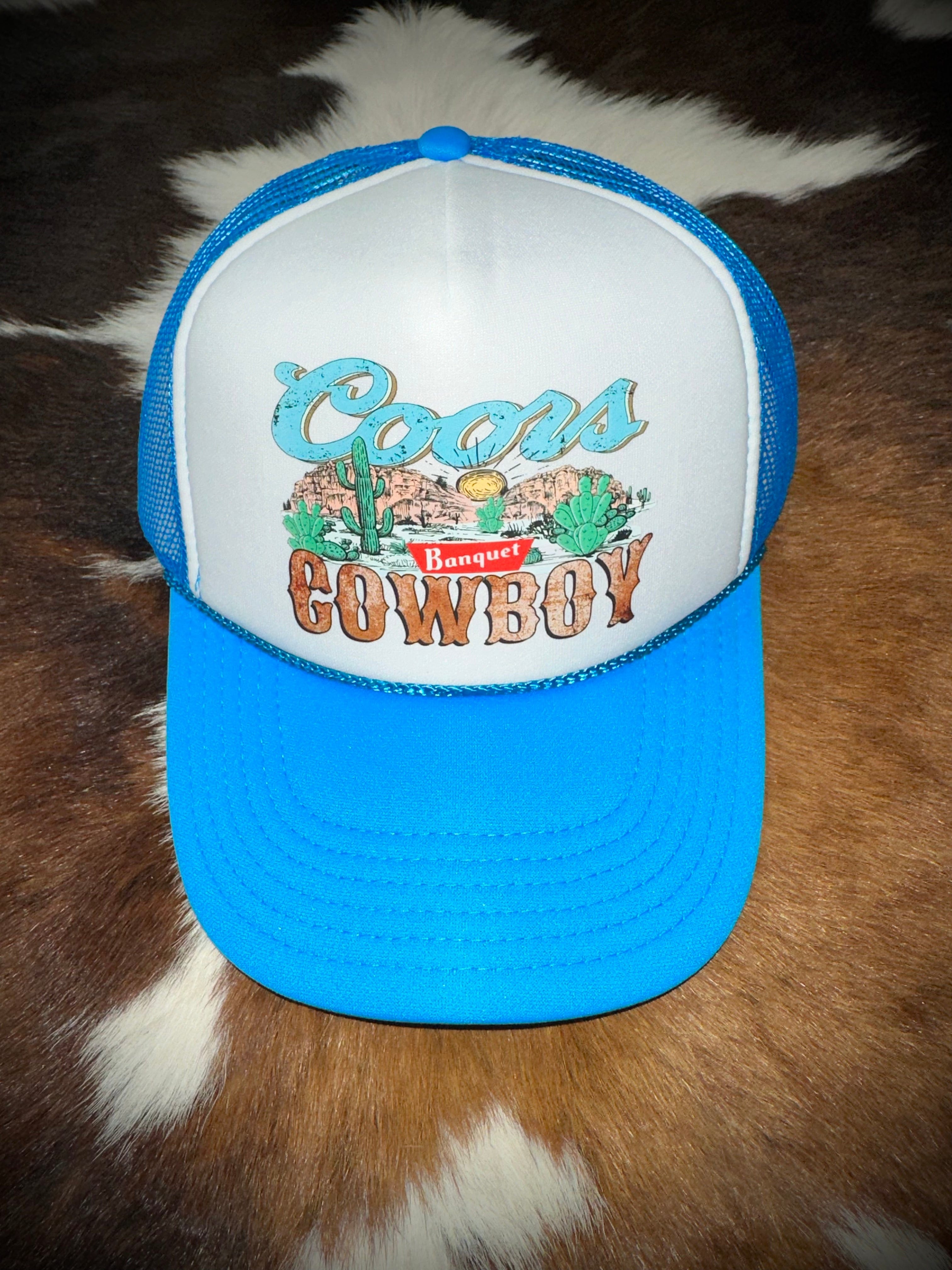 Coors Banquet Cowboy Trucker Hat - Vintage Beer Brand Snapback Cap for Men & Women - Perfect for Outdoor Adventures, Concerts, and Country Music Festivals