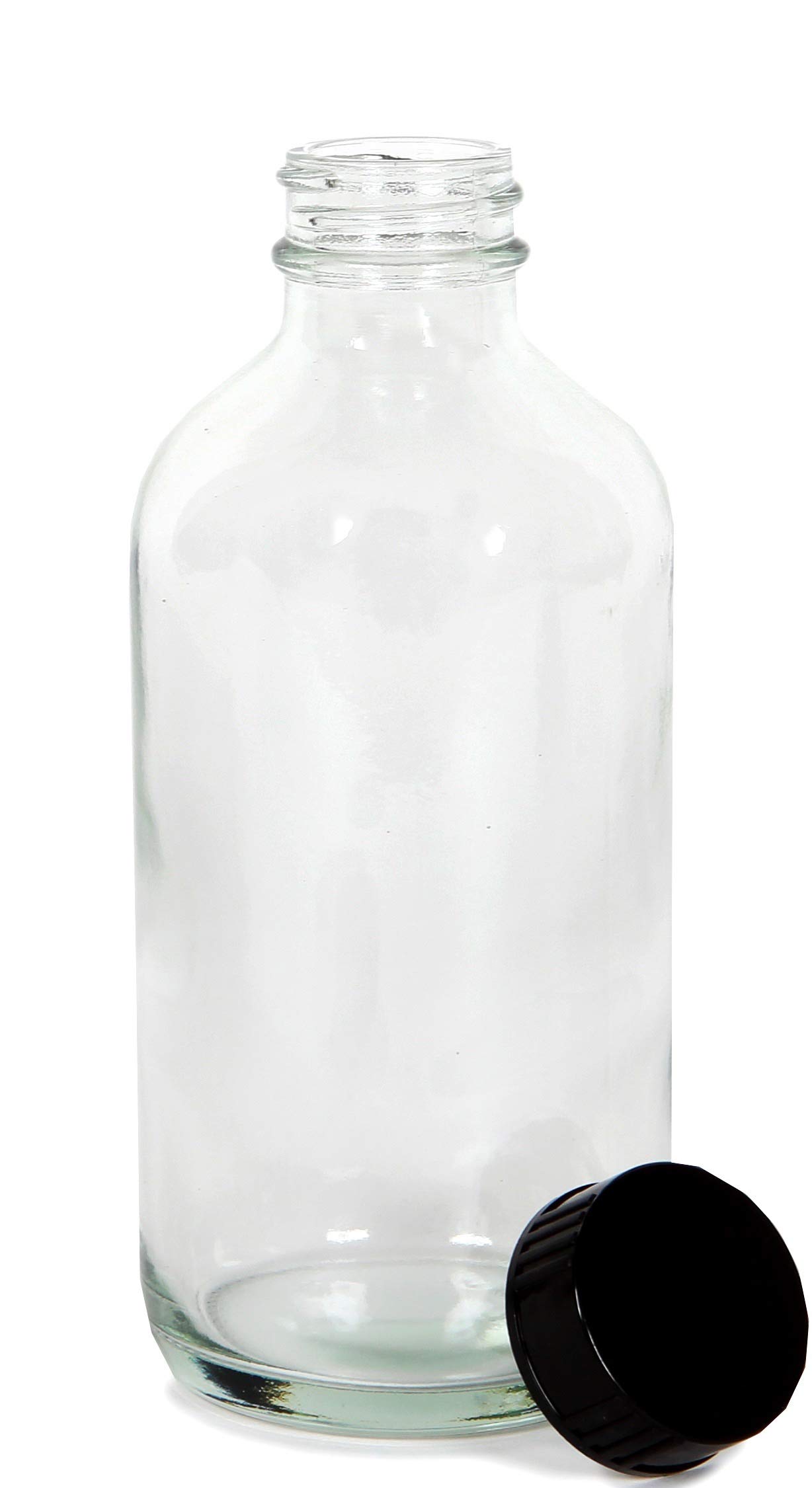 Vivaplex 12-Pack Clear 8 oz Glass Bottles with Lids - Perfect for Essential Oils, DIY Beauty Products & Homemade Spices Storage
