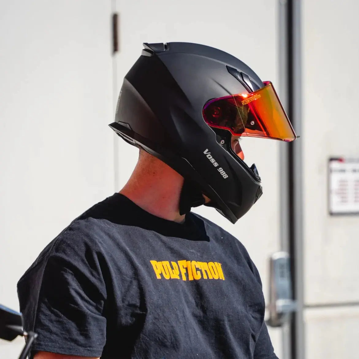 VOSS 988 MOTO 1 Matte Black Motorcycle Helmet - Full Face DOT Approved for Men & Women - Perfect for Street Biking, Racing, and Commuting