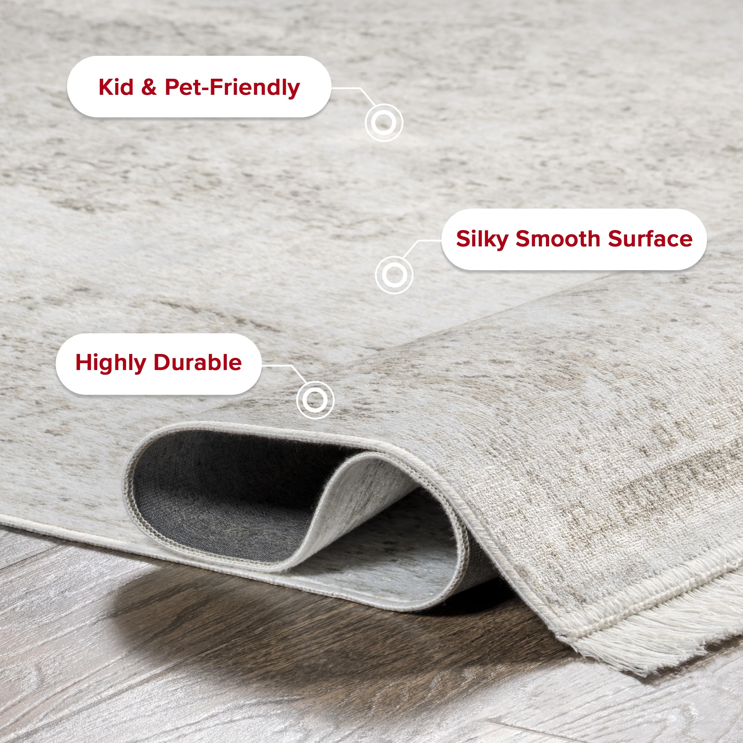 nuLOOM Cantrell Medallion 8x10 Area Rug - Soft Ivory/Beige Modern Rug for Living Room, Bedroom, Dining Room & Kitchen - Perfect for Home Decor, Office & High Traffic Areas