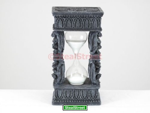 Gargoyle Double Sand Timer Collectible Figurine - Unique Gothic Home Decor for Office Desk, Bookshelf & Halloween Display