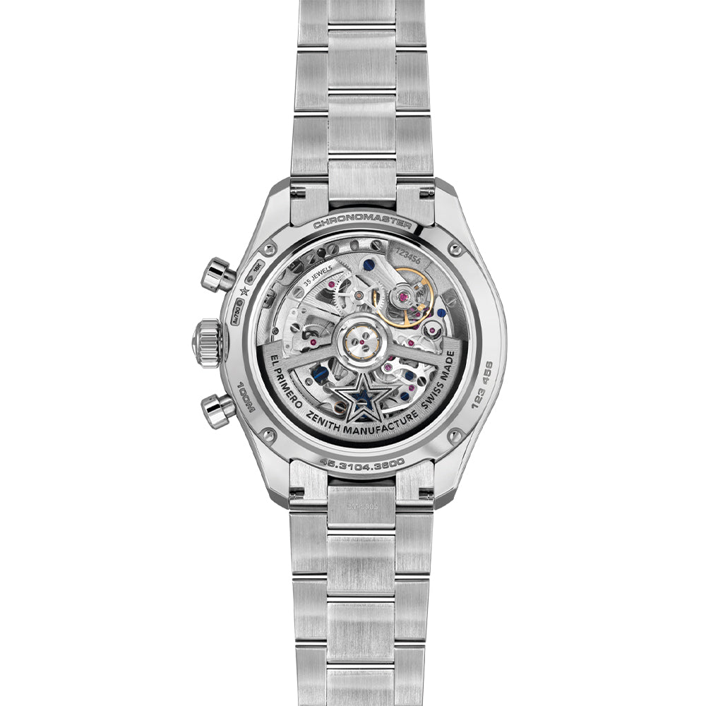 Chronomaster Sport Rainbow 41mm Black Dial Men's Watch with Stainless Steel Bracelet - Perfect for Luxury Collectors, Business Meetings & Special Occasions