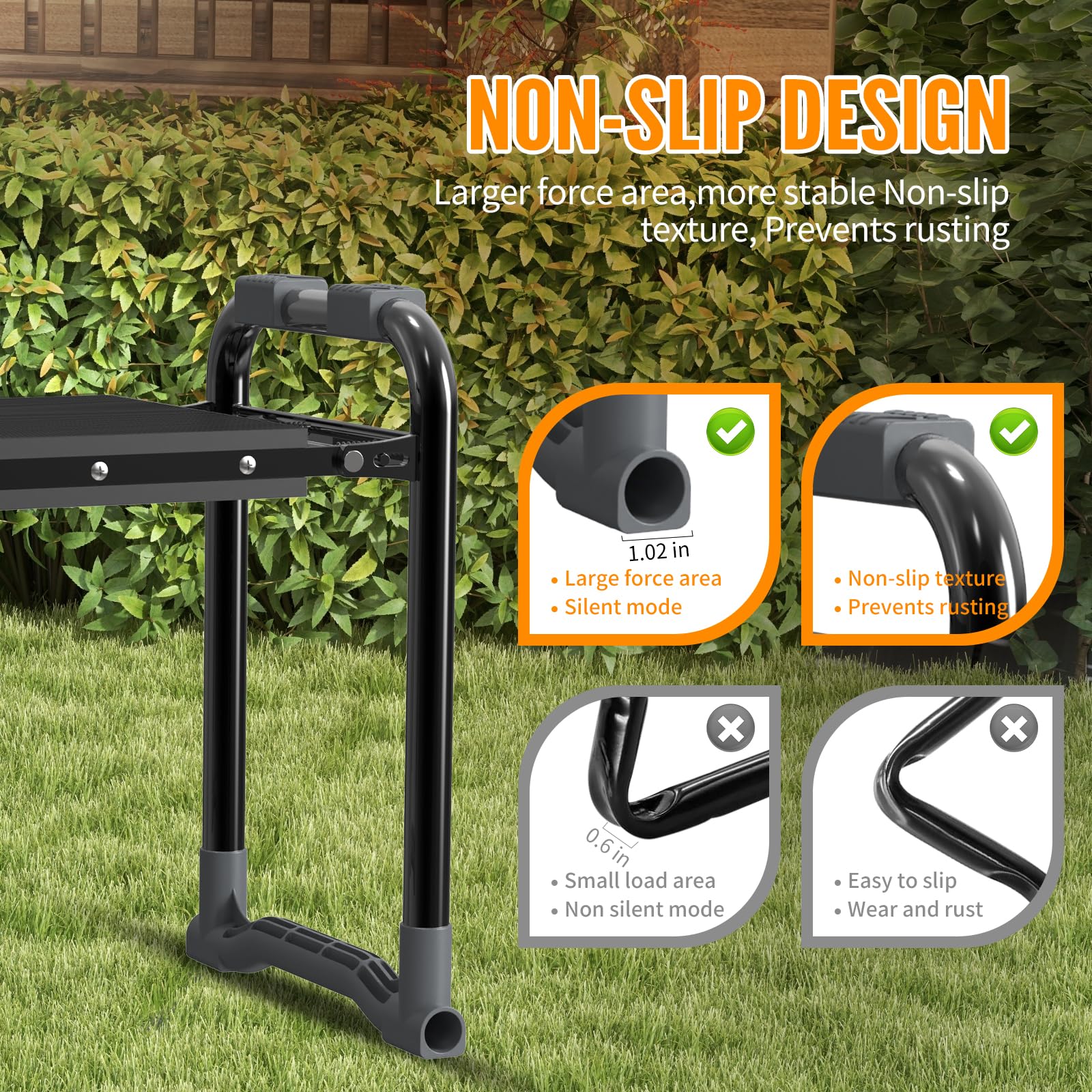 **Heavy Duty Garden Kneeler and Seat with Thick Kneeling Pad - Gardening Stool with Tool Pouch & Storage Bag - Perfect for Seniors & Outdoor Gardening Gifts**    *(Ideal for Planting, Weeding, and Comfortable Gardening Tasks - Great for Elderly & Back Pain Relief)*