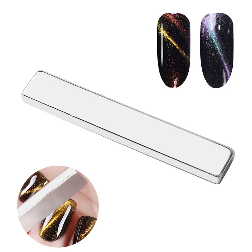 5-Piece Magnetic Nail Art Kit - Magnet Stick, Pen & Plates for 3D Cat Eye Gel Polish | DIY Manicure Tools for Professional Salon & Home Nail Designs