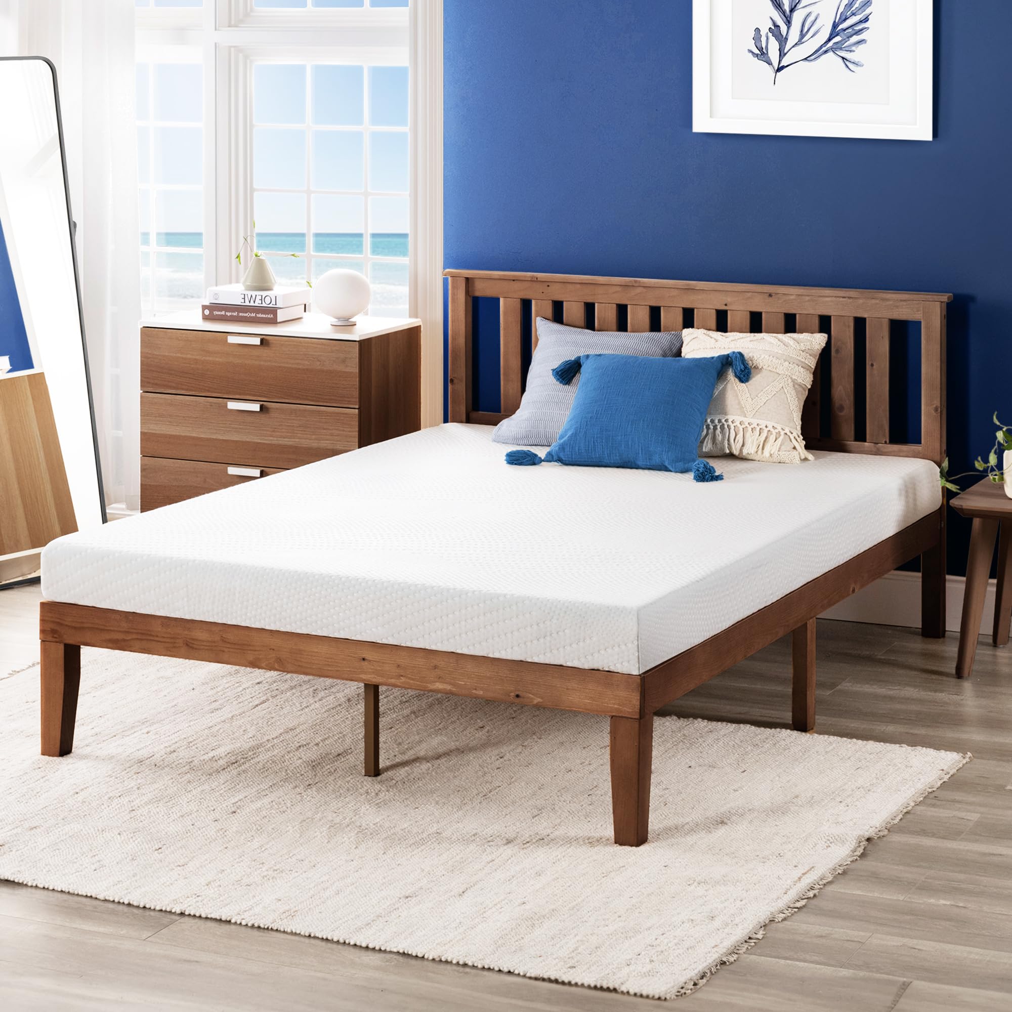 5 Inch Queen Cooling Gel Memory Foam Mattress - Medium Firm Support for Kids & Adults - Bed in a Box - Perfect for Guest Rooms, Dorms & Small Spaces