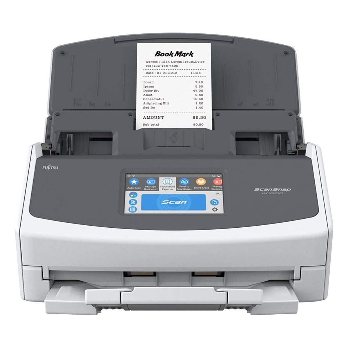 Fujitsu ScanSnap iX1500 Deluxe Document Scanner with Adobe Acrobat DC Pro for Mac & PC - White (Renewed) - Perfect for Home Office, Small Business & Paperless Workflow