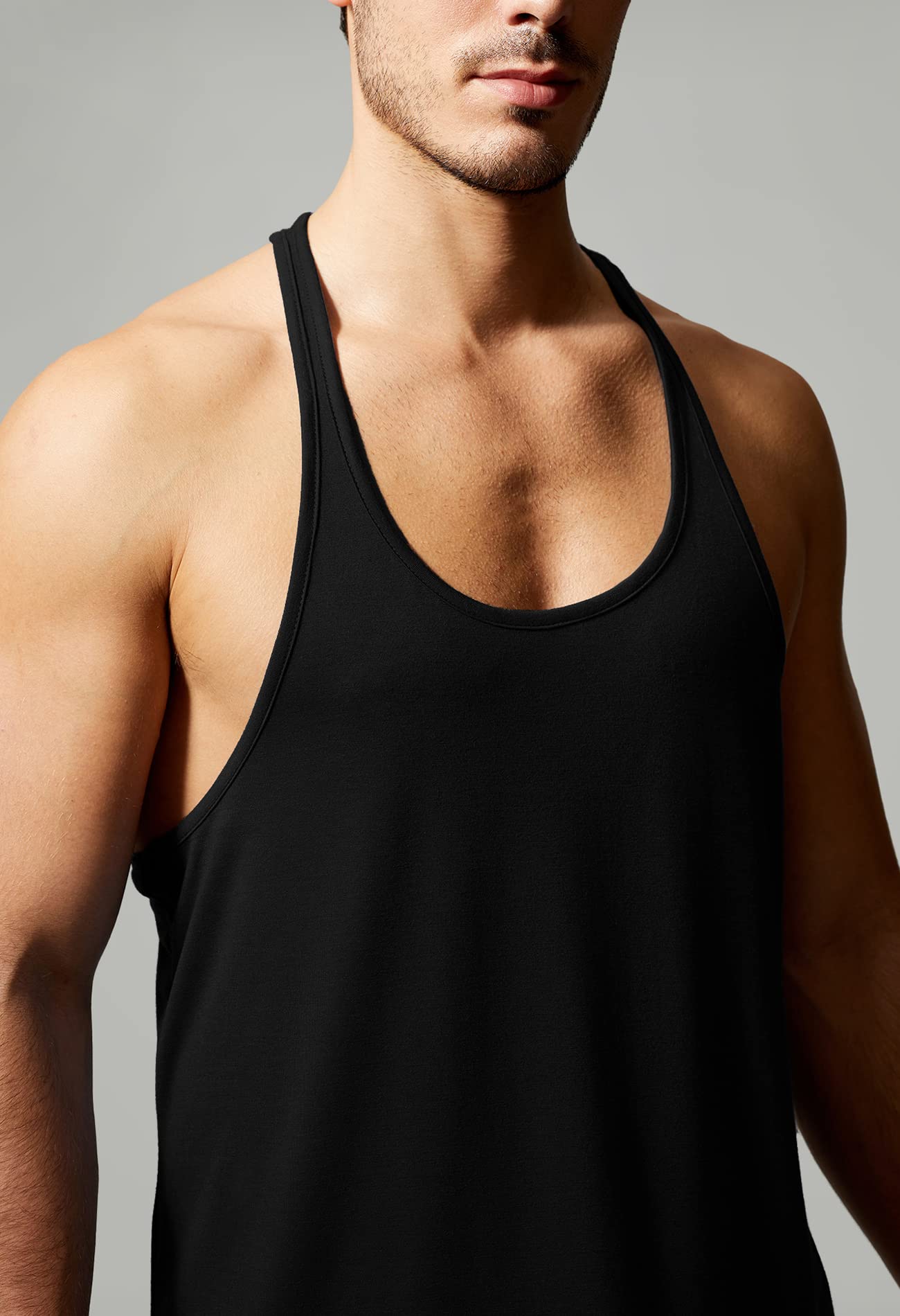 GYM REVOLUTION Men's 5 Pack Workout Tank Tops - Moisture Wicking Muscle Gym Shirts for Men - Sleeveless Athletic Shirts for Running, Weightlifting & CrossFit Training