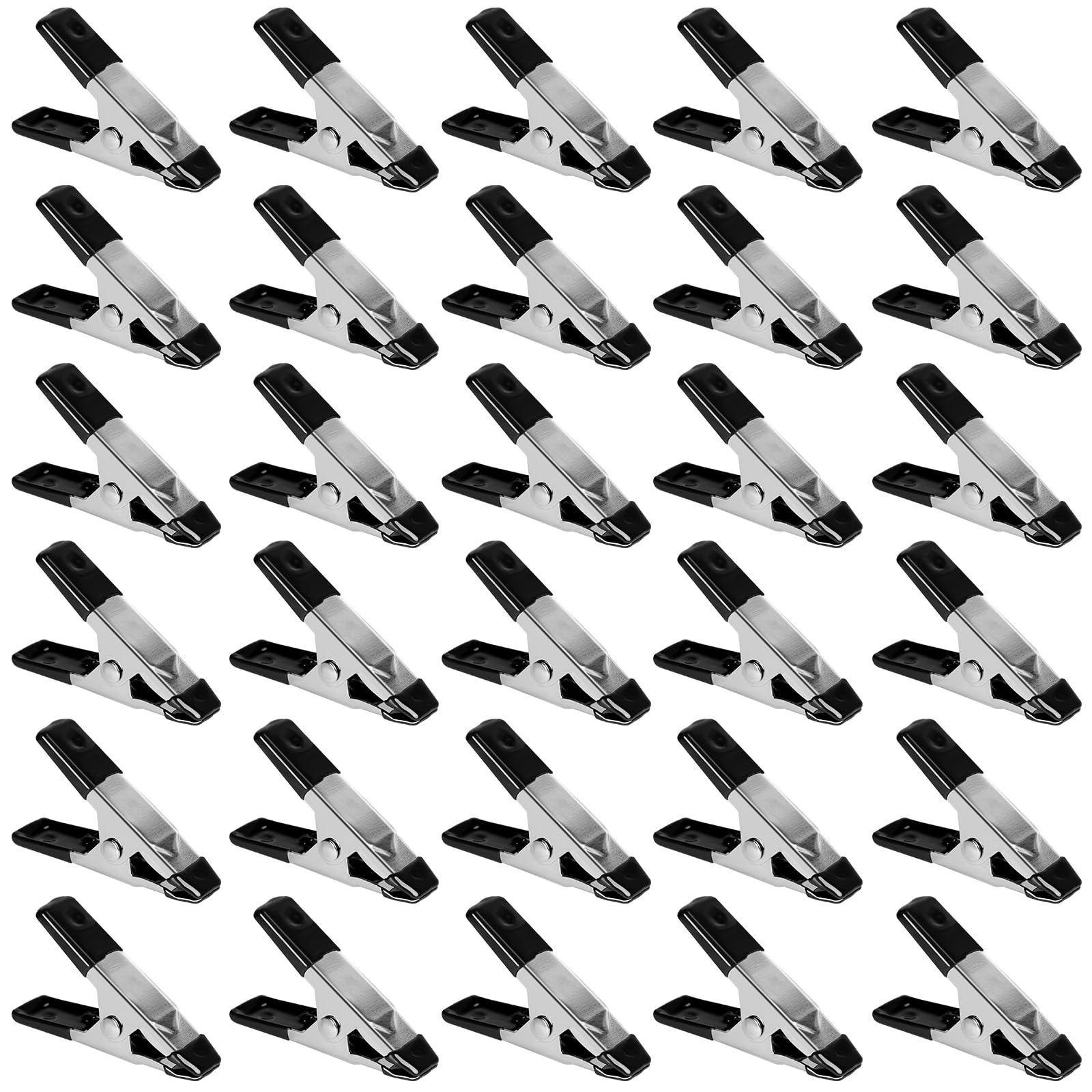 30 Pcs Heavy Duty 2 Inch Small Spring Clamps - Metal Mini Clips for Crafts, Woodworking, Photography, Backdrop & Greenhouse (3/4 Inch Opening) - Perfect for DIY Projects, Home Organization & Garden Maintenance