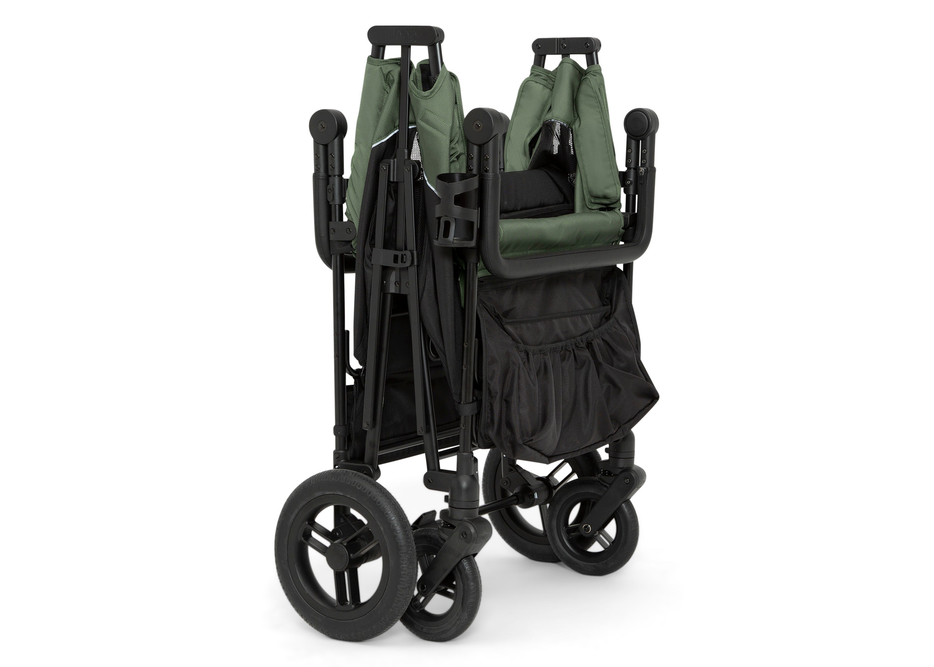 Jeep Wrangler Deluxe 4-Seater Stroller Wagon with Insulated Cooler Bag - Perfect for Family Outings, Beach Trips, and Outdoor Adventures