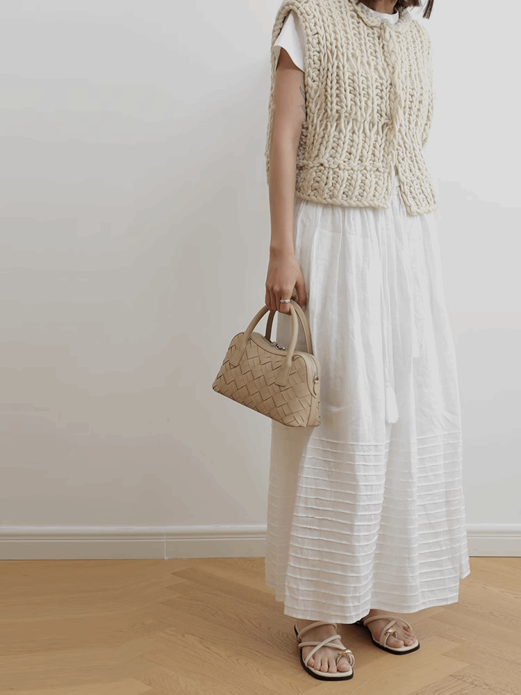 Stylish Woven Convertible Leather Handbag for Women - Crossbody, Shoulder & Tote Bag - Perfect for Work, Travel & Everyday Use