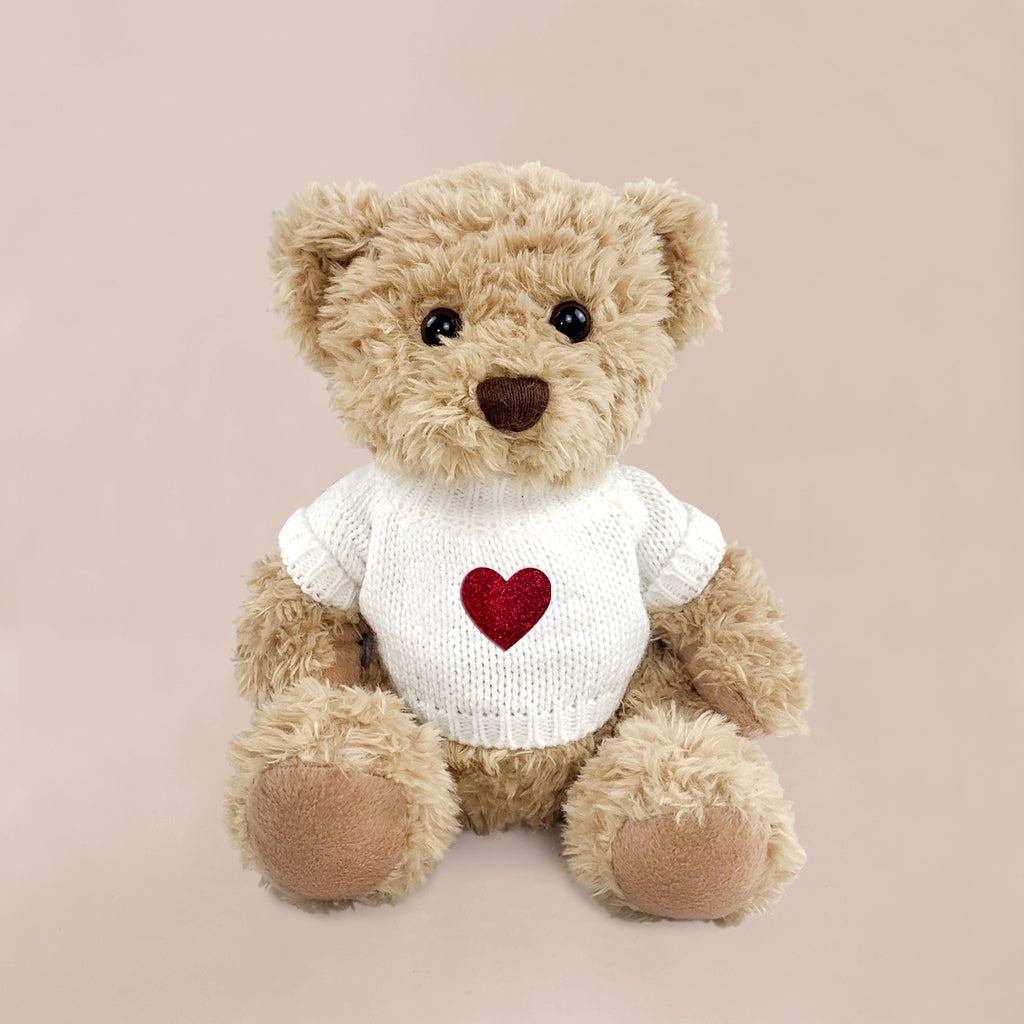 Valentine's Day White Teddy Bear - Soft Plush Stuffed Animal Gift for Her/Him, Perfect for Anniversary, Birthday & Romantic Surprises