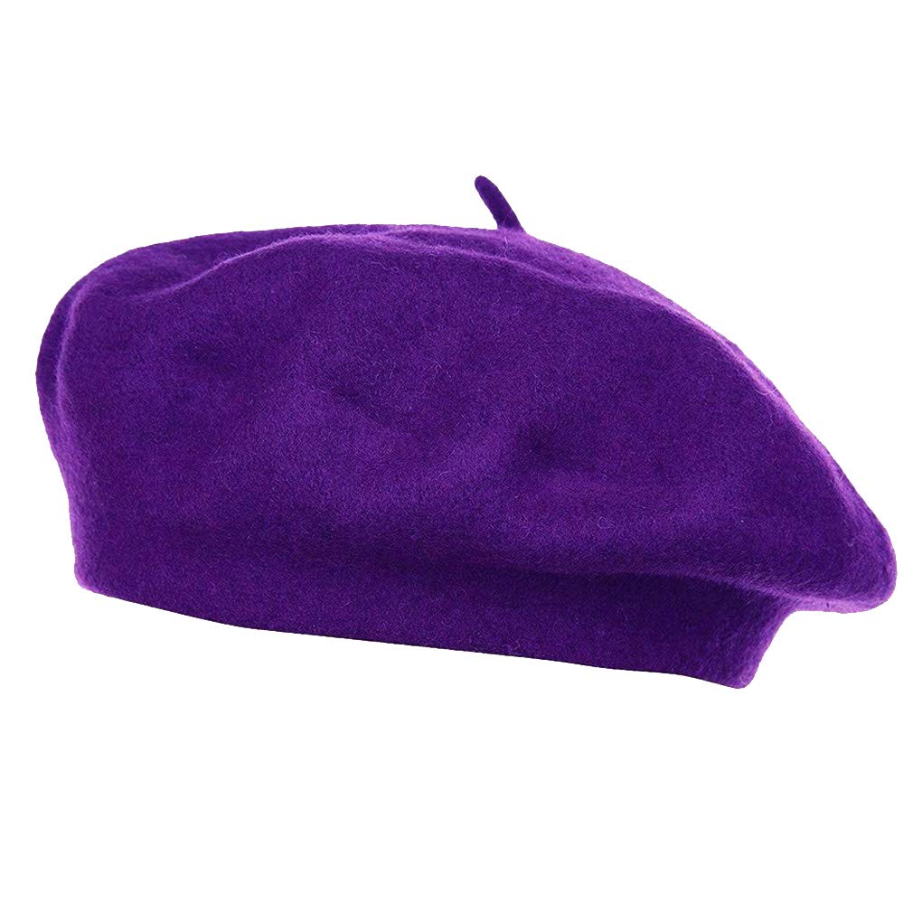 French Style Classic Wool Felt Beret Hat for Women & Girls - Vintage Artist Beanie Cap - Perfect for Painting, Photography & Fashion Outfits