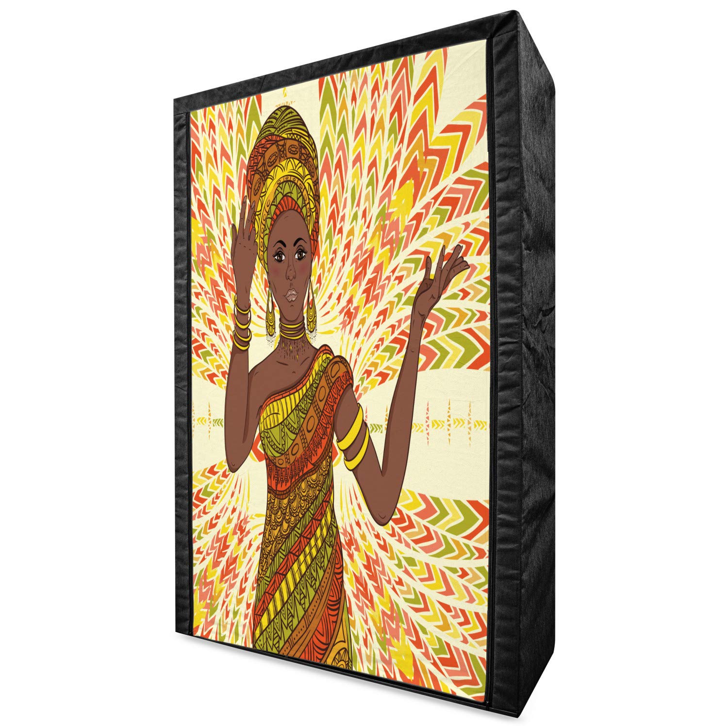 Ambesonne African Print Portable Fabric Wardrobe - 42.5