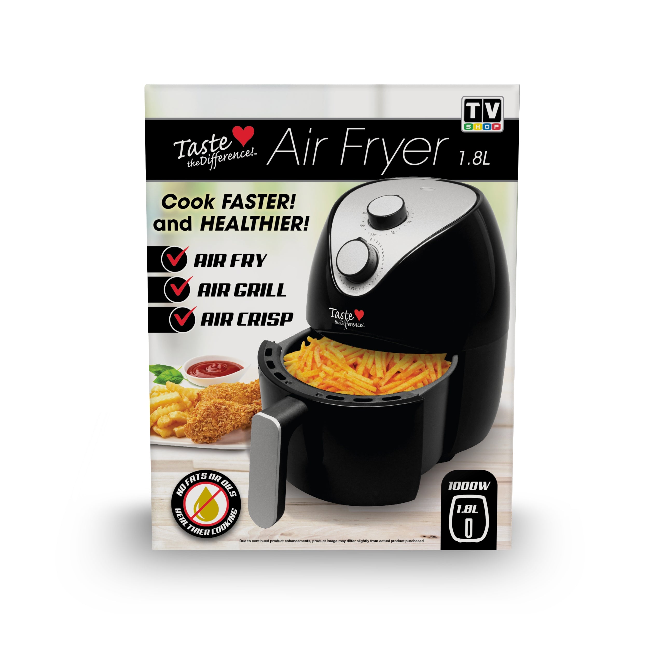 1.8L Air Fryer for Healthy Cooking - Crispy & Oil-Free Meals - Perfect for Small Kitchens, Dorms & Quick Snacks