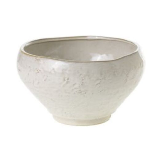 Karlina Large Off-White Ceramic Bowl – Elegant Serving Bowl for Salads, Pasta & Soup – Perfect for Dining, Entertaining & Home Decor