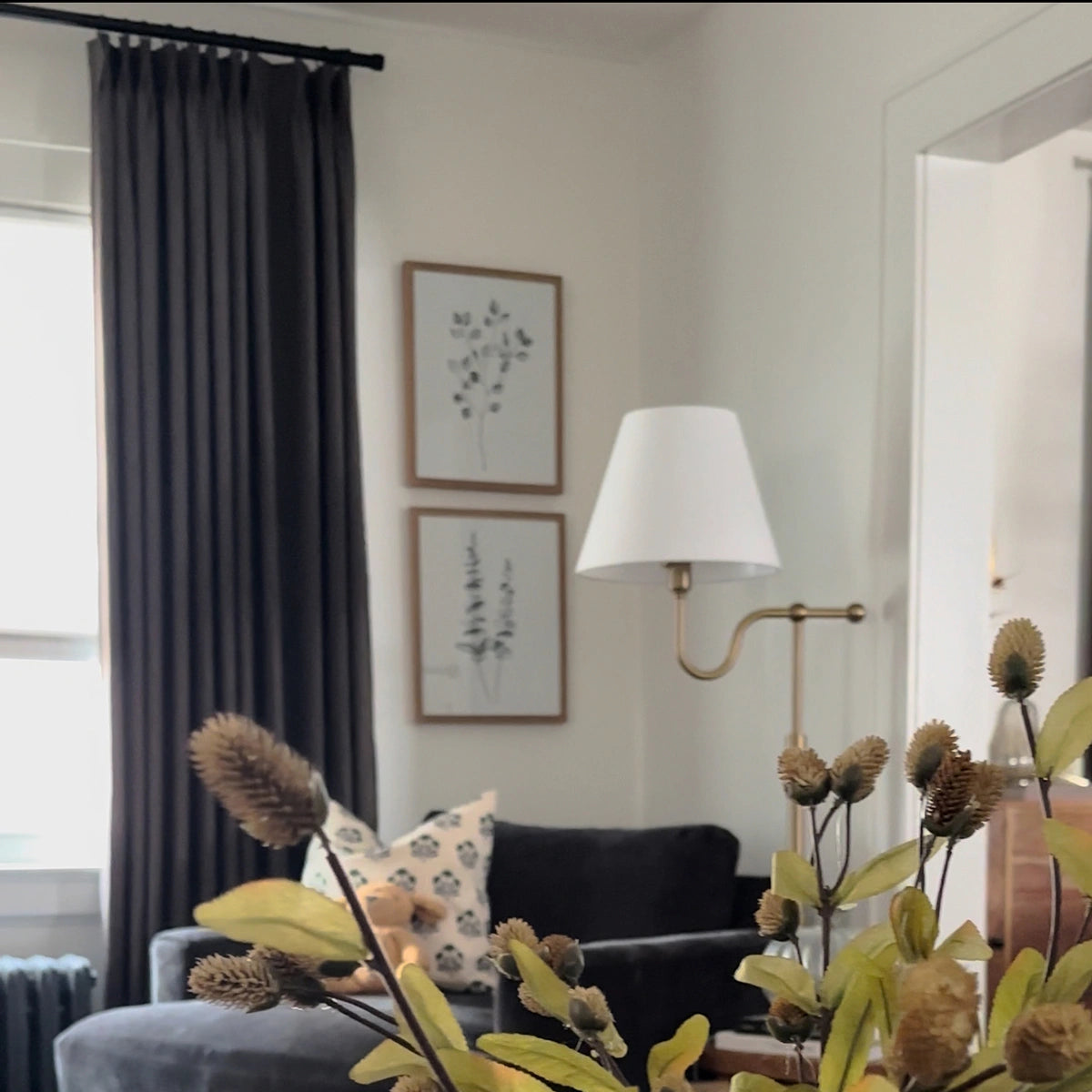 Pinch Pleated Blackout Curtains - 100% Linen Fabric for Modern Home Decor | Noise Reducing & Thermal Insulated Window Drapes for Bedroom & Living Room