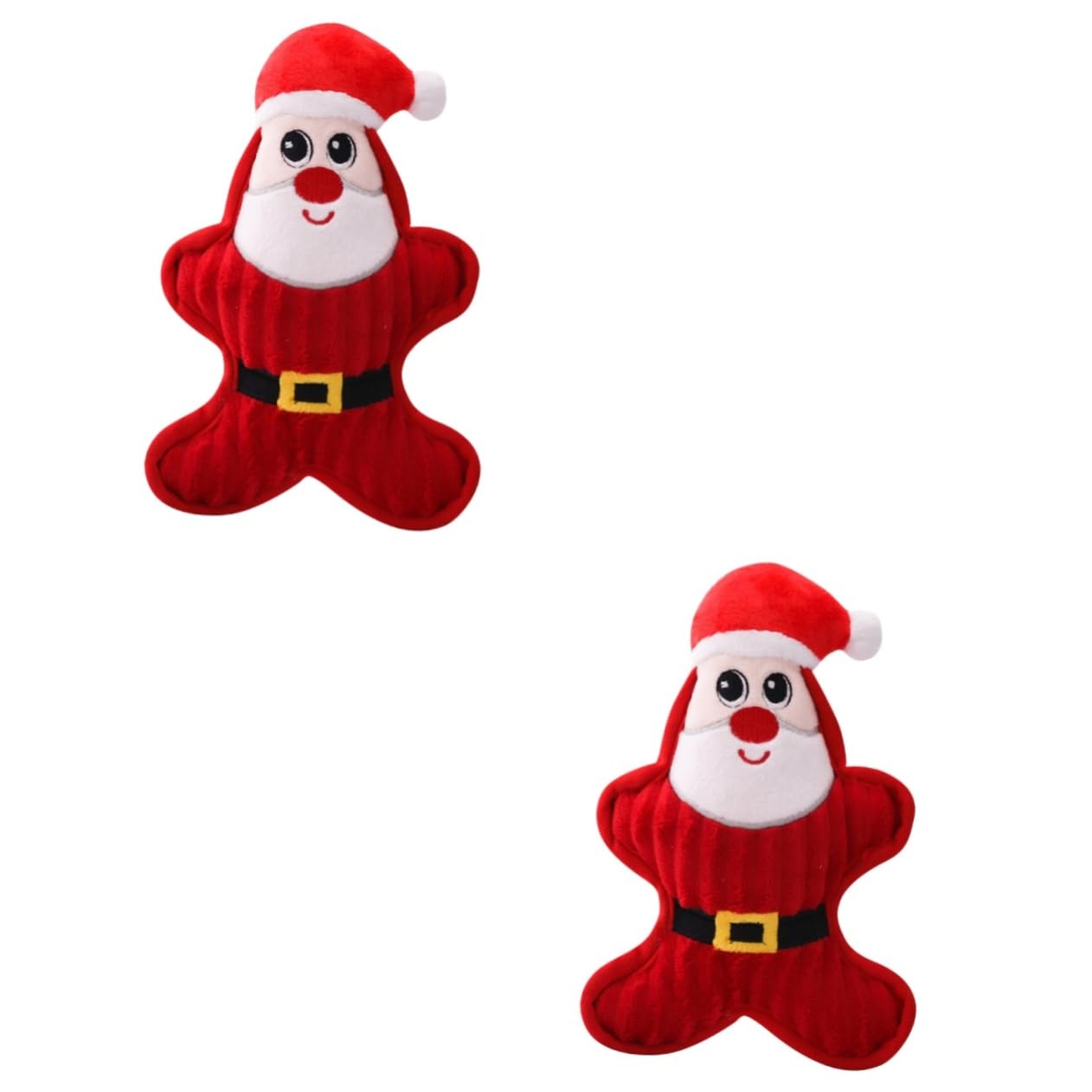 Alasum 2-Pack Squeaky Dog Toys - Christmas Penguin & Santa Claus Plush Chew Toys for Puppies, Teething Relief & Interactive Play | Perfect for Small & Medium Dogs, Holiday Gifts & Training Rewards