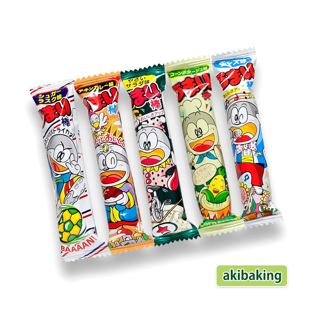 Japanese Dagashi Snack Party Box - Assorted Popular Japanese Candy & Chocolate with Pocky & AKIBA KING - Perfect for Birthday Parties, Anime Events & Cultural Celebrations