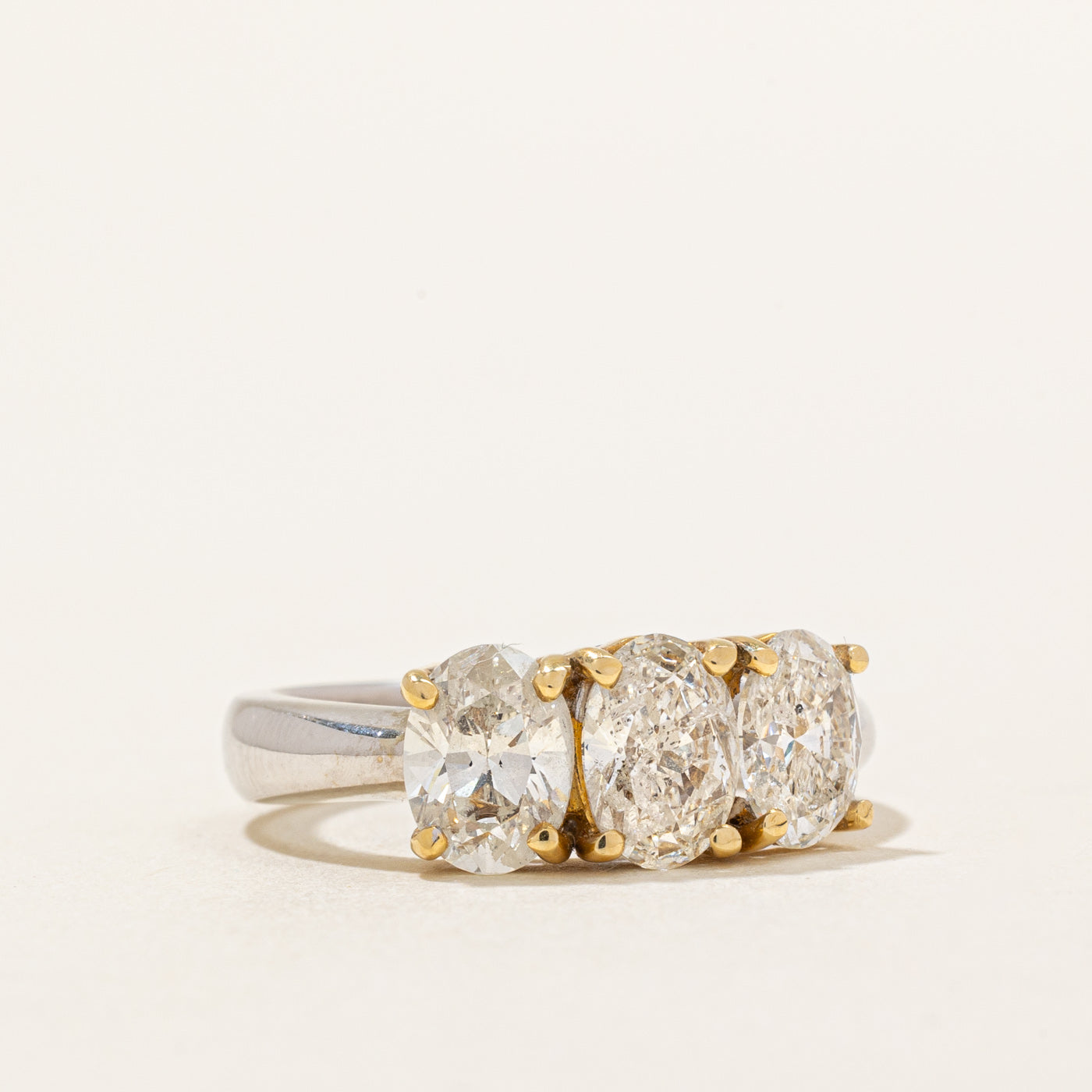 2.28ctw Three Stone Diamond Engagement Ring for Women - Size 6.25 - Perfect for Proposals, Anniversaries & Special Occasions