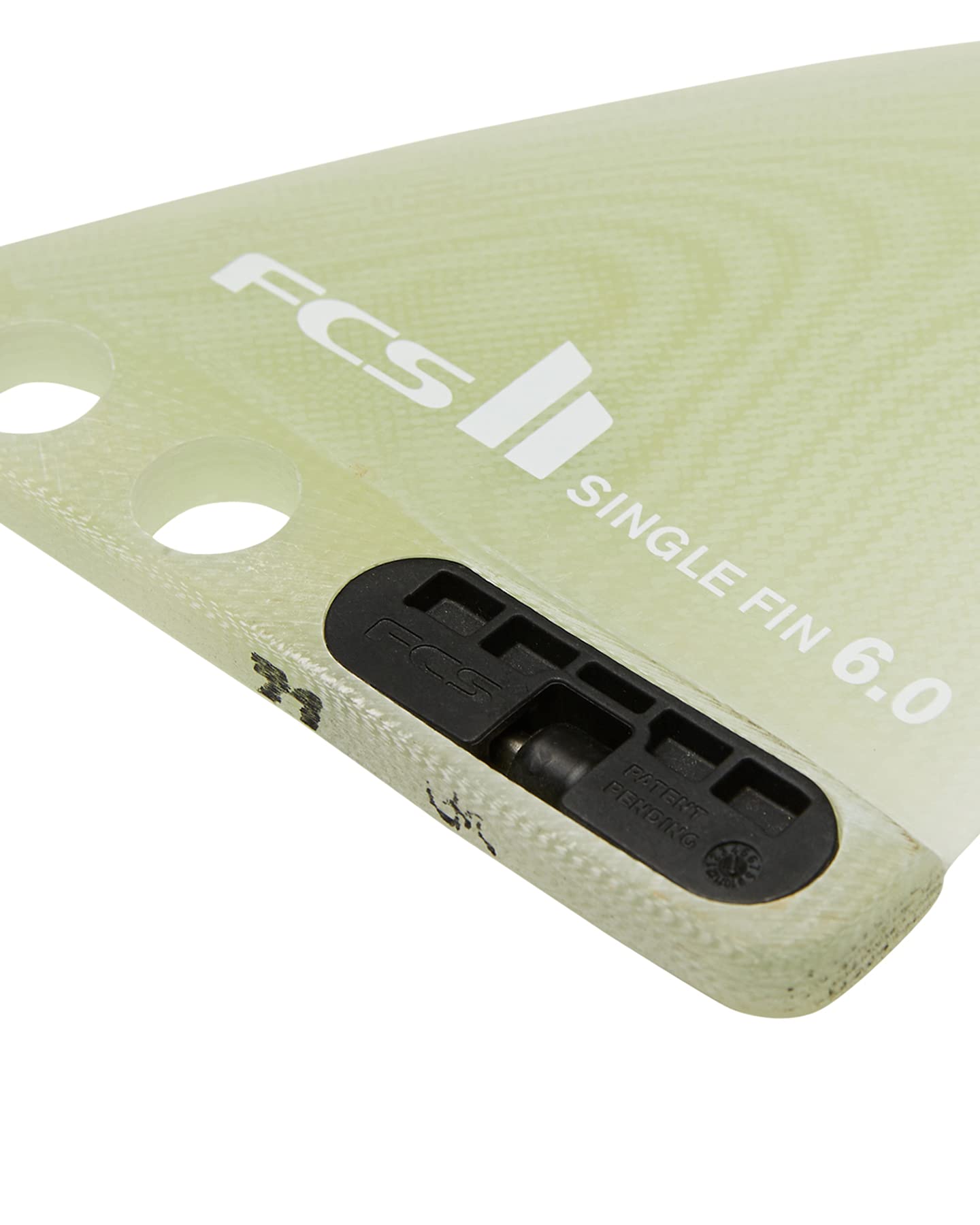 FCS II Single Performance Glass Longboard Fin - Clear Surfboard Fin for Smooth Riding & Control - Perfect for Cruising, Carving & Small Waves