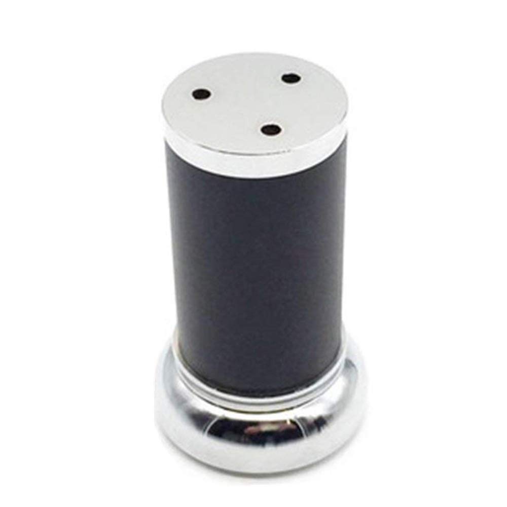 Black & Silver Adjustable Round Furniture Legs - Set of 4 (10cm Height) for Sofa, Couch, Ottoman, Bed & Coffee Table - Perfect for Living Room, Bedroom & Home Office Decor