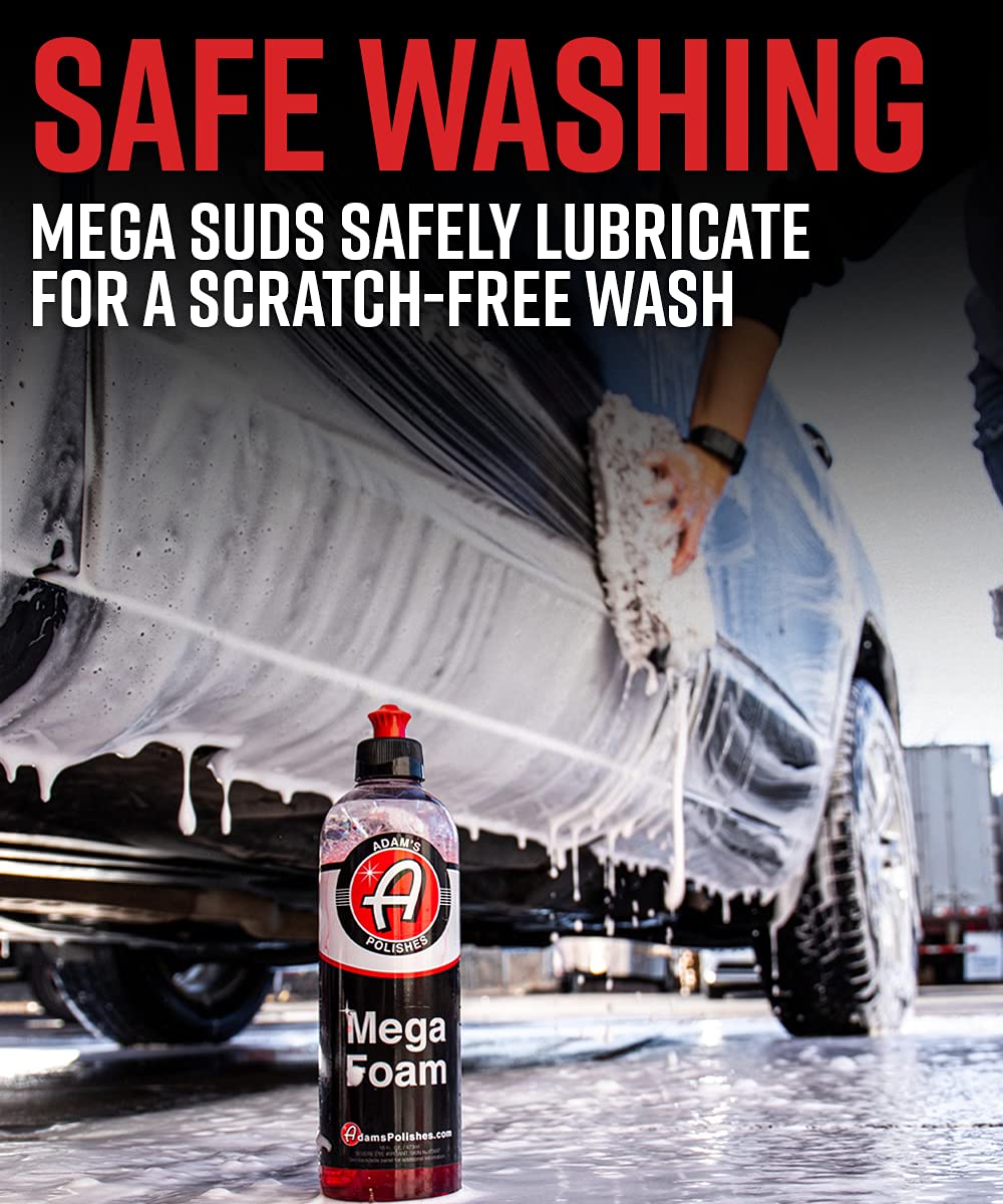 Adam's Polishes Mega Foam Car Wash Bundle - pH Balanced Car Wash Soap for Foam Cannon, Pressure Washer & Foam Gun | Concentrated Auto Detailing Detergent | Safe for Wax & Ceramic Coatings | Perfect for Deep Cleaning, Detailing & Maintaining Your Vehicle's Shine
