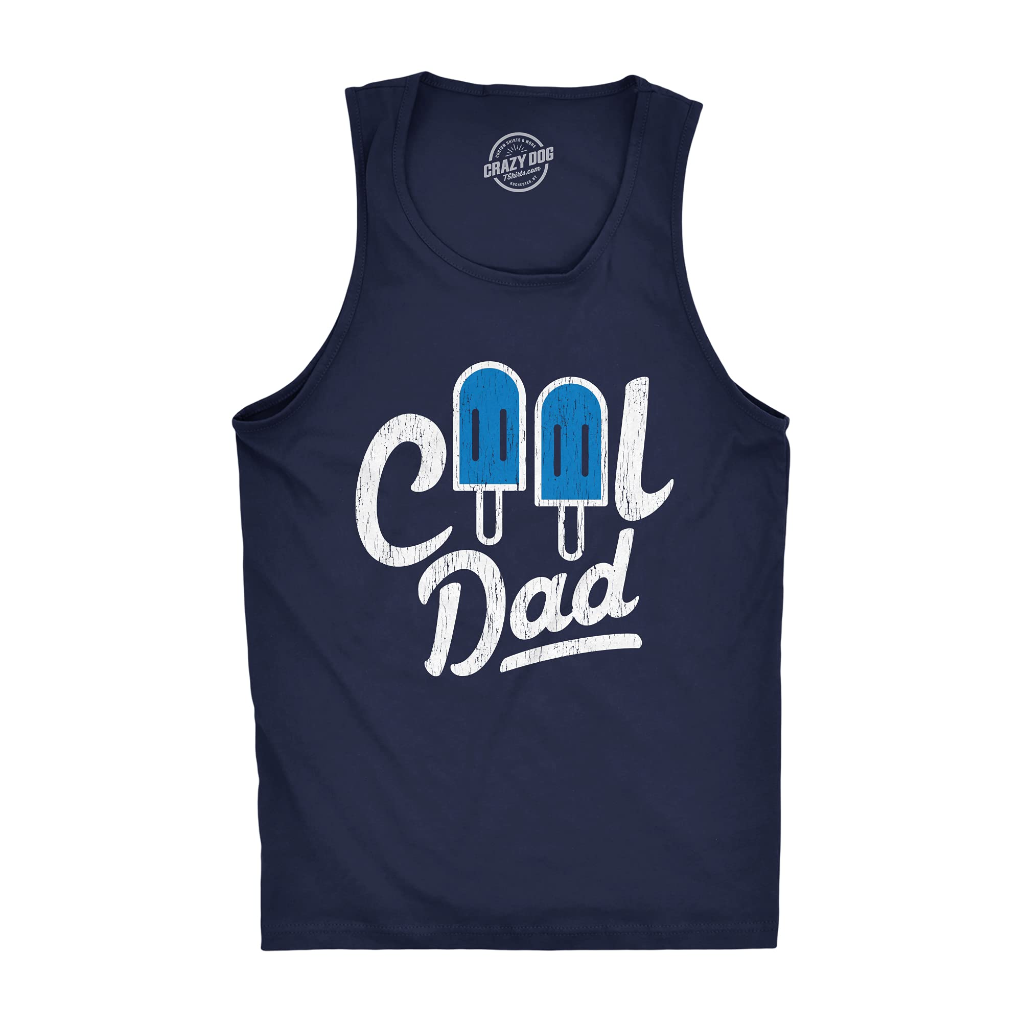 Funny Cool Dad Popsicle Graphic Tank Top for Men - Breathable Fitness Shirt for Summer Workouts & Father's Day Gifts - Perfect for Gym, Running, and Casual Wear