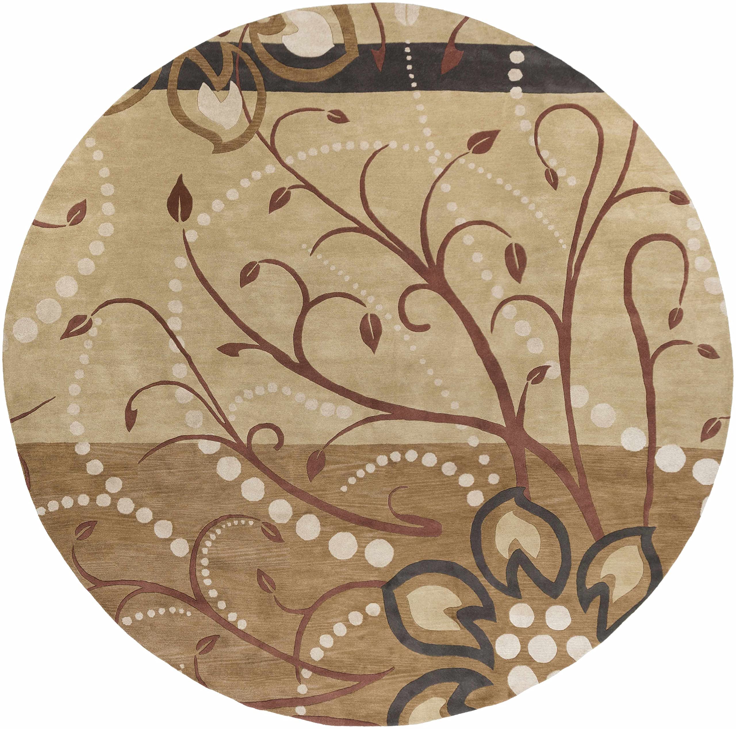 Premium Hauteloom Mazama Wool Area Rug 5' x 8' - Soft Transitional Brown & Beige Living Room Bedroom Rug - Cozy Home Decor for Family Rooms, Dorm Spaces & Office Settings