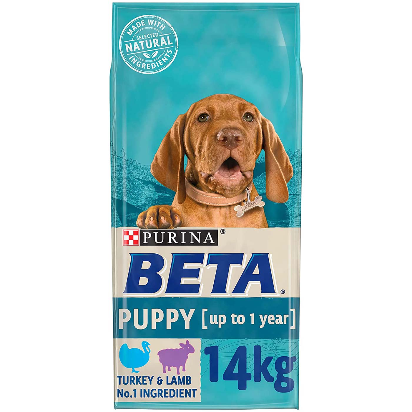 Purina Beta Puppy Dry Dog Food with Turkey & Lamb - High Protein Puppy Food for Small & Medium Breed Dogs - Perfect for Growing Puppies & Active Dogs