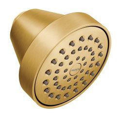 Moen 6399BG Brushed Gold Single Function Shower Head - Perfect for Modern Bathrooms and Spa-Like Showers