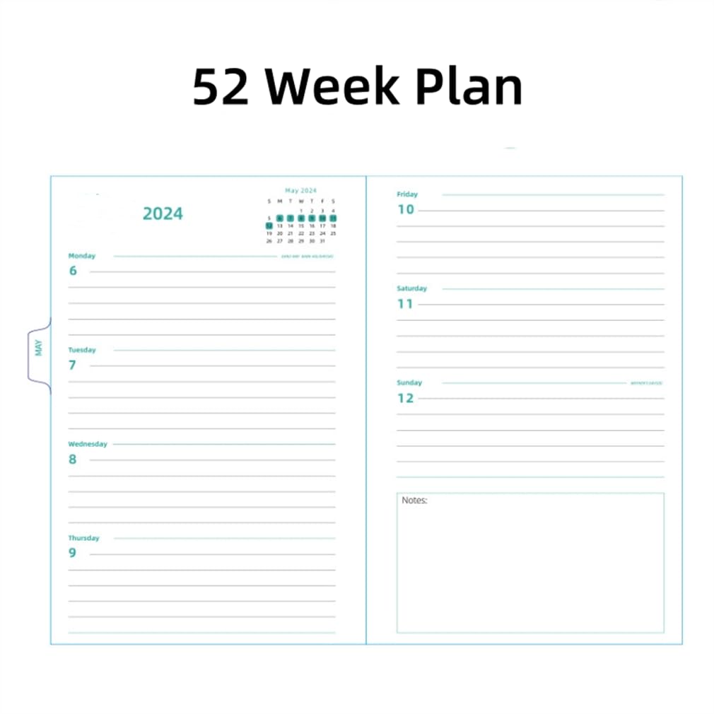 2024-2025 Weekly & Monthly Planner with Flexible Cover - Premium Alloy Plating & Index Tabs - Academic & Business Appointment Book for Students & Professionals - Perfect for School, Office & Personal Organization