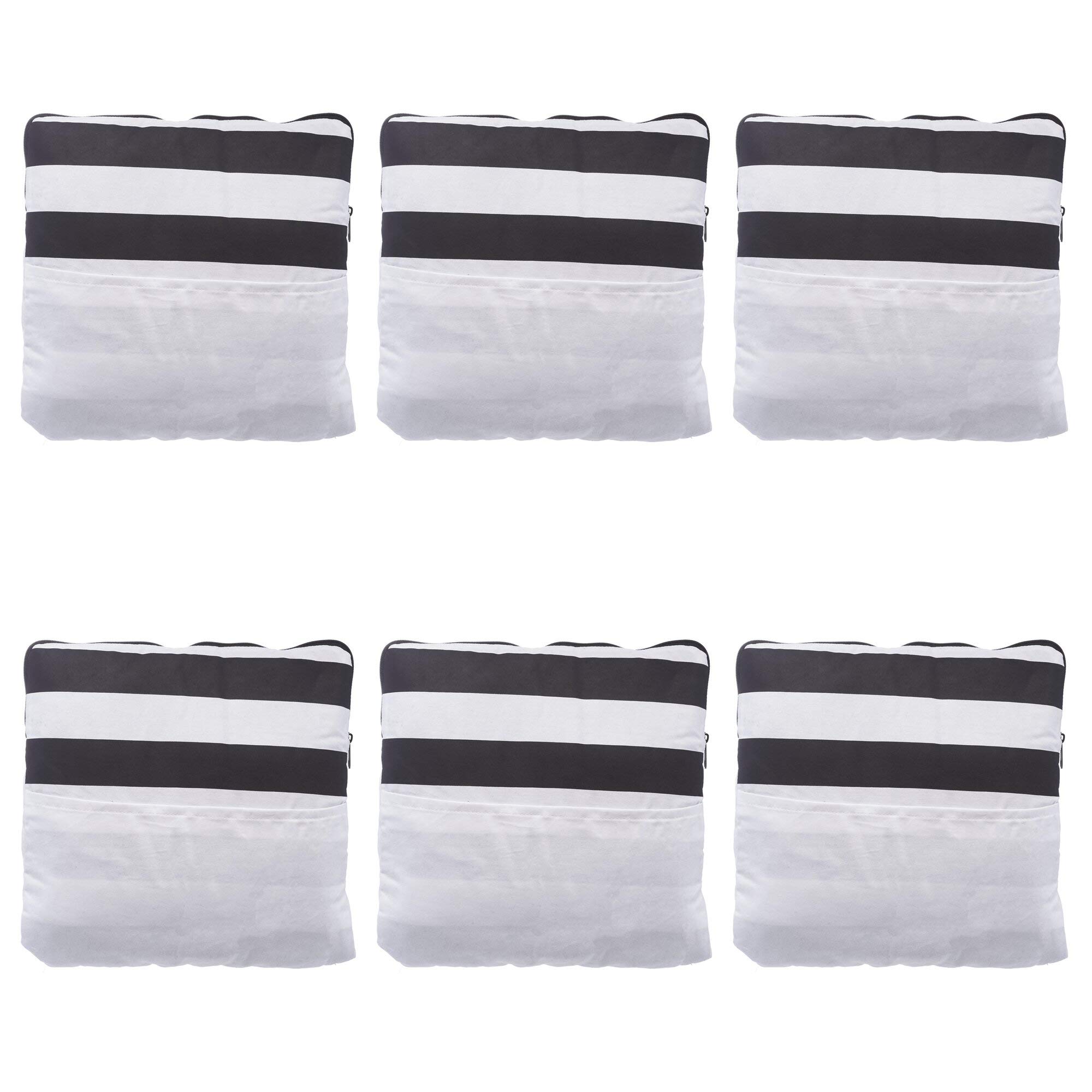 2-in-1 Cordova Pillow Blanket Set with Front Pocket - Ultra Soft Fleece Blanket & Pillow Combo in Black - Perfect for Travel, Camping, and Cozy Home Use
