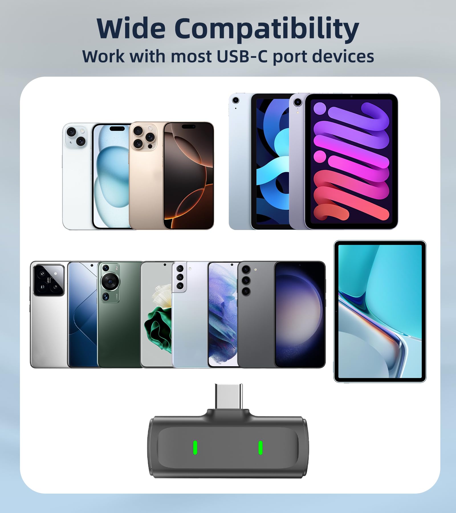 Wireless Lavalier Microphone for iPhone & Android - USB C Clip-On Mic with Noise Canceling for iPhone 15/16, Video Recording, TikTok, Vlogging - 35H Battery & Charging Case - Perfect for YouTube, Live Streaming, Podcasts & Interviews