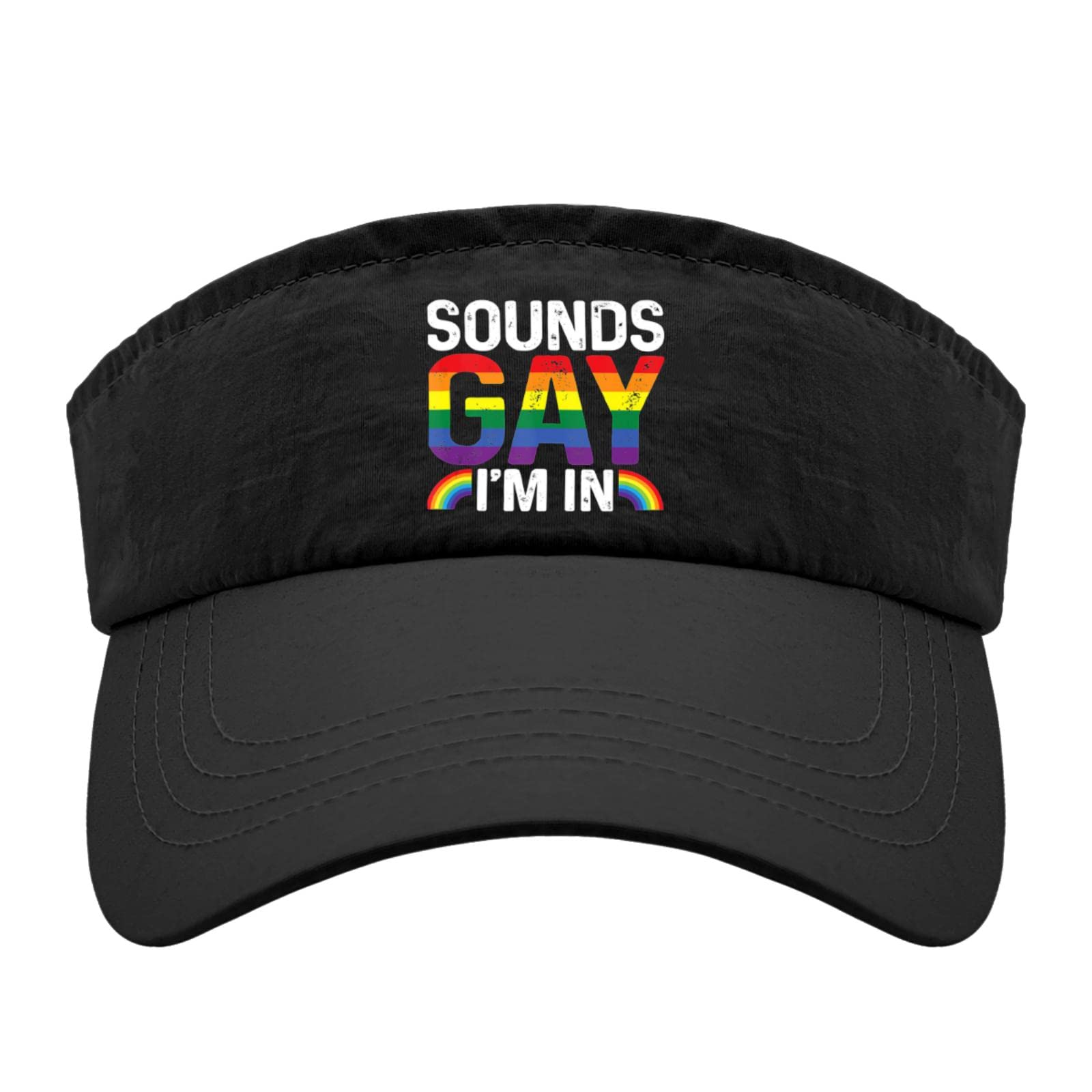 LGBT Pride Visor Hat - UV Protection Sun Visor for Women, Golf & Outdoor Activities | Gay Pride Gift, Rainbow Accessory for Beach, Pool & Summer Events