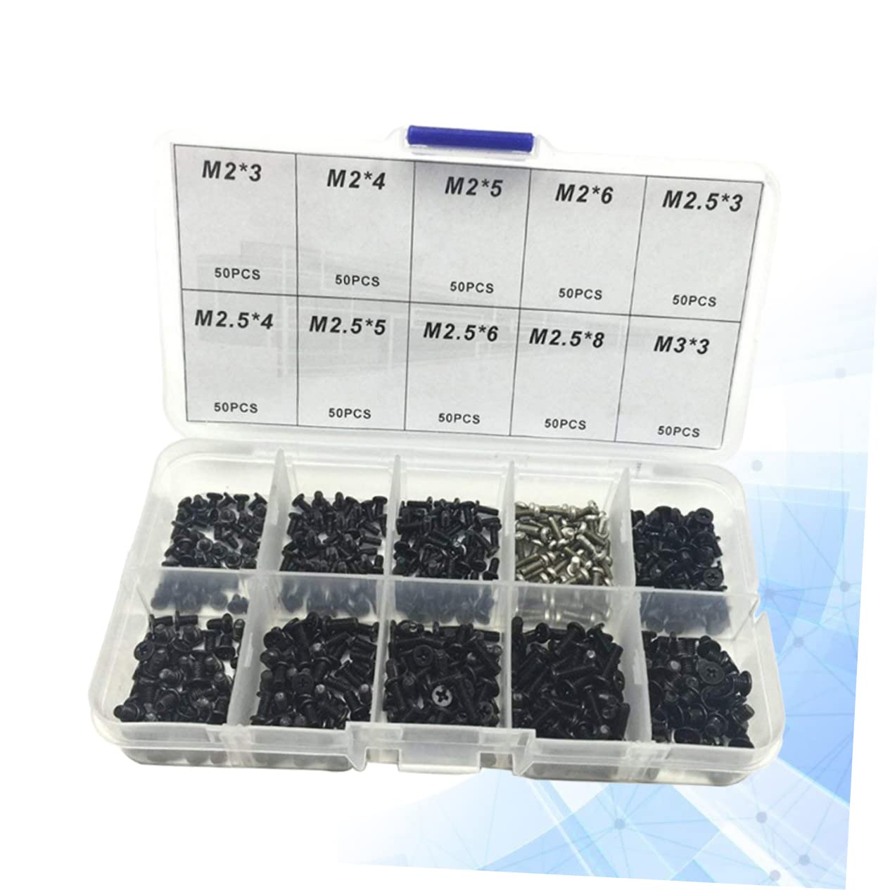 Healeved 1500 Pcs 3mm Black Self Tapping Screws for Laptop Repair - Cross Head Computer Screws with Nuts | Durable Small Screws for MacBook, Dell, HP & More | Perfect for DIY Laptop Maintenance & Electronics Projects
