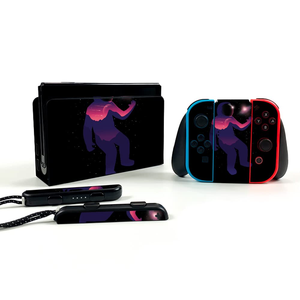 Premium Nintendo Switch OLED Vinyl Skin Wrap - Astronaut Design | Durable Protective Decal Cover | Easy to Apply & Remove | Made in USA | Perfect for Gaming Enthusiasts & Collectors