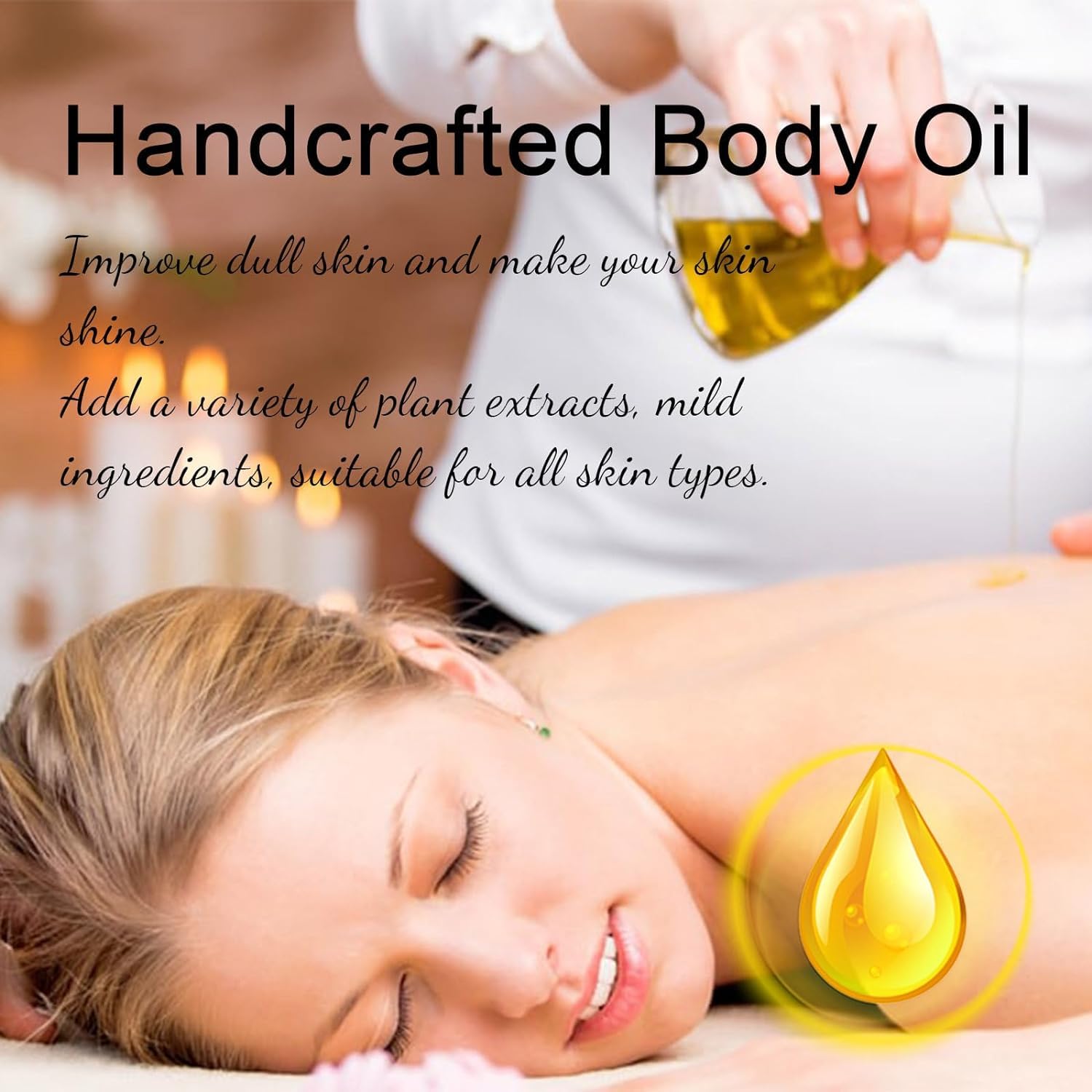 Handmade Coconut Cream Pie Body Oil - Natural Vanilla Moisturizer for All Skin Types | Hydrating & Nourishing Dry Skin | Perfect for Massage, Aromatherapy & Daily Skincare Routine