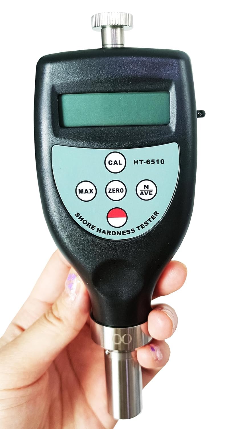 Shore OO Durometer Hardness Tester - Soft Elastic Material Gauge for Foam, Rubber & Gel Measurement | Perfect for Quality Control in Manufacturing, Laboratories & Industrial Applications
