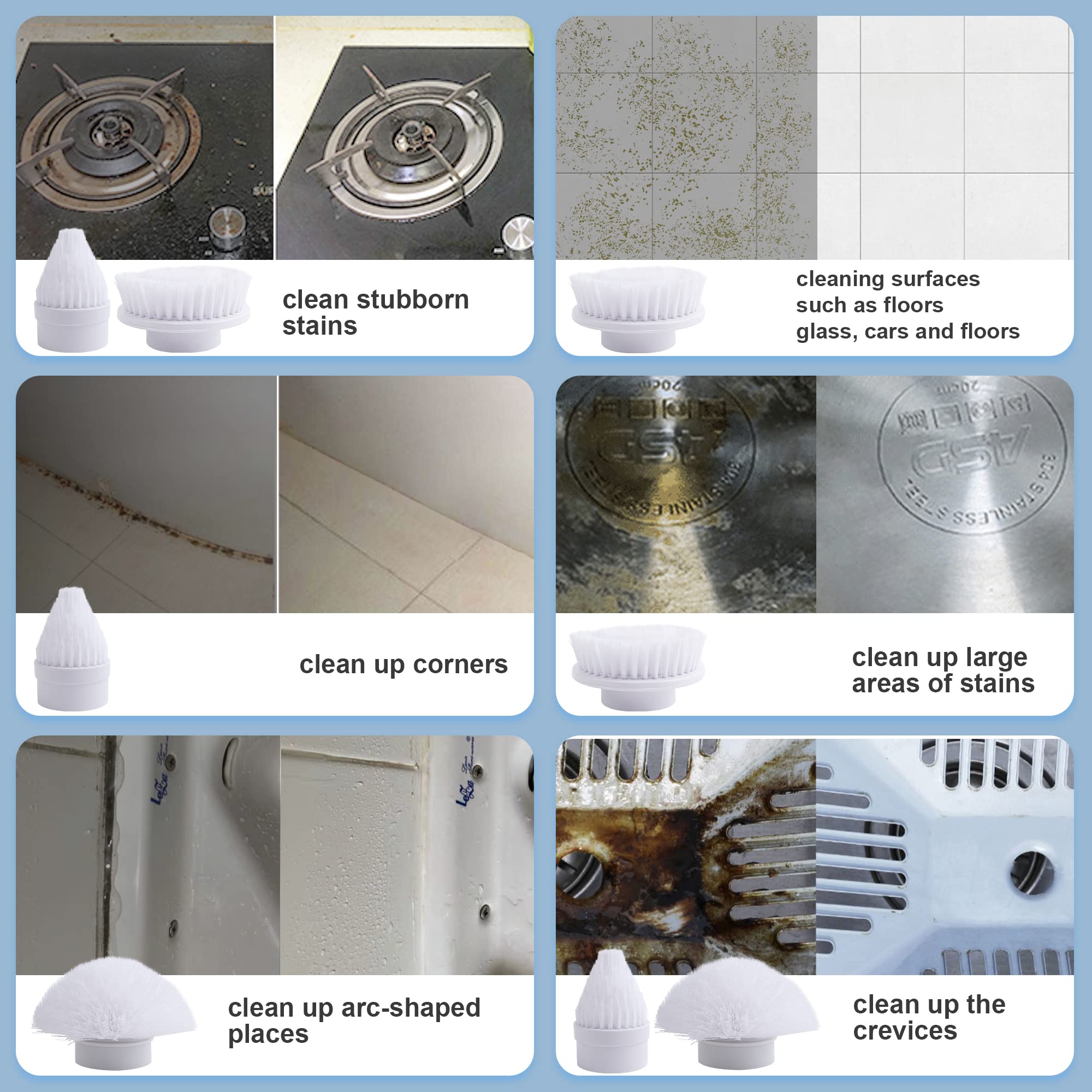 **SZFIXEZ Cordless Electric Spin Scrubber - 4 Replaceable Brush Heads for Bathroom, Kitchen, Tile, Bathtub & Toilet Cleaning | Powerful Shower, Stove & Window Scrubber for Deep Cleaning**    *(Perfect for Sparkling Bathrooms, Stainless Kitchens & Spotless Windows – Effortless Cleaning in Minutes!)*