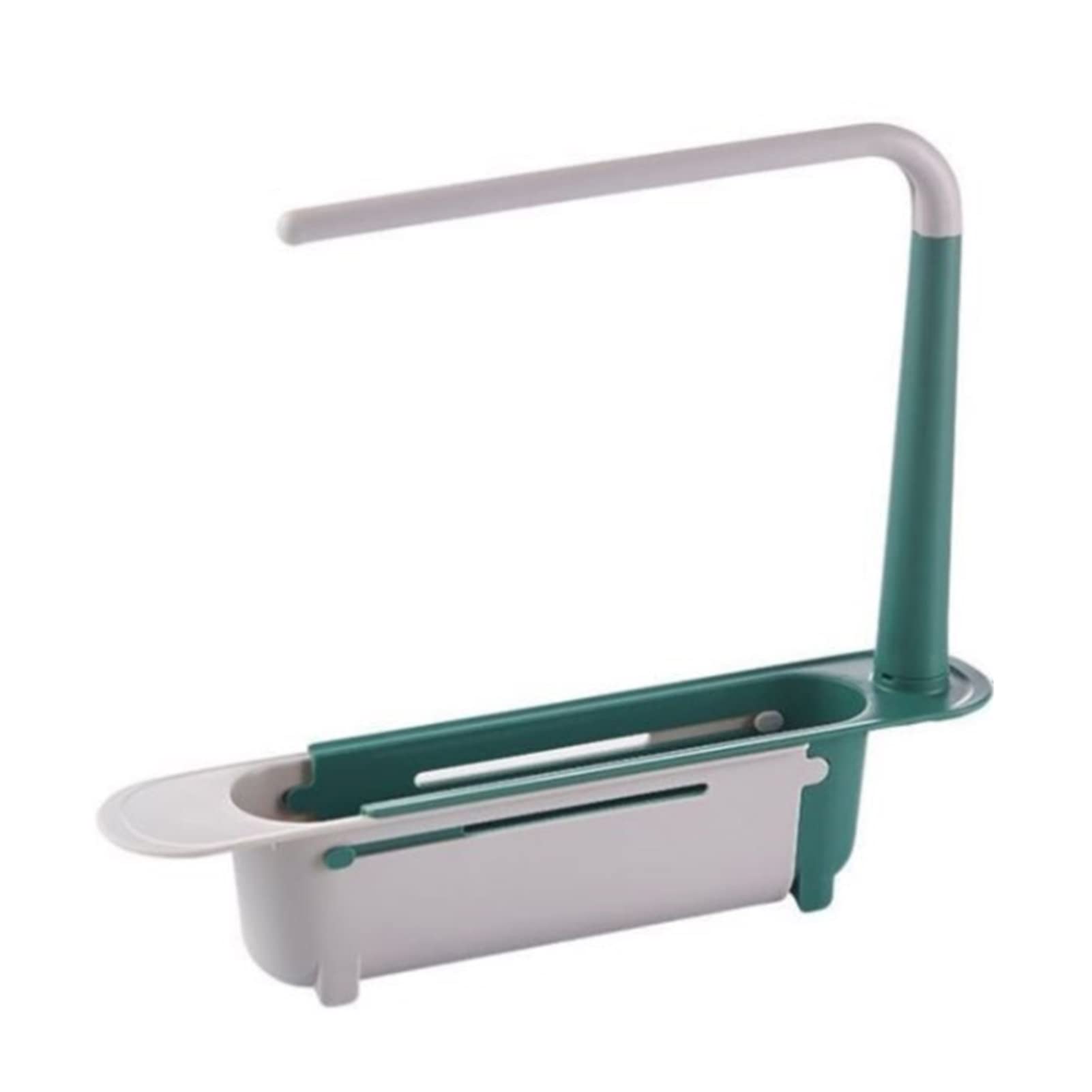Stainless Steel Retractable Kitchen Sink Organizer - Expandable Drain Rack, Dish Towel & Sponge Holder for Countertop - Perfect for Small Kitchen Organization & Space Saving