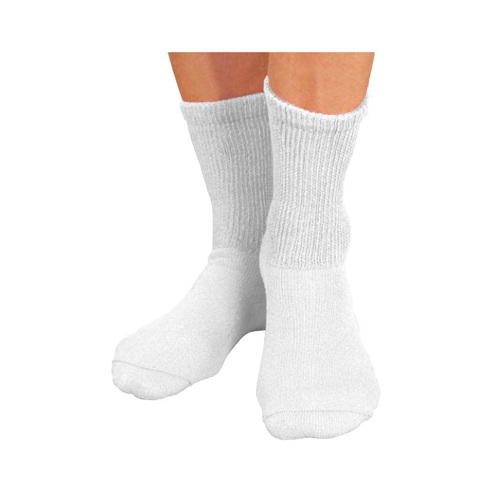 Women's 3-Pack Soft Cotton Crew Socks for Sensitive Feet - Breathable & Comfortable White Socks for Everyday Wear, Work & Yoga