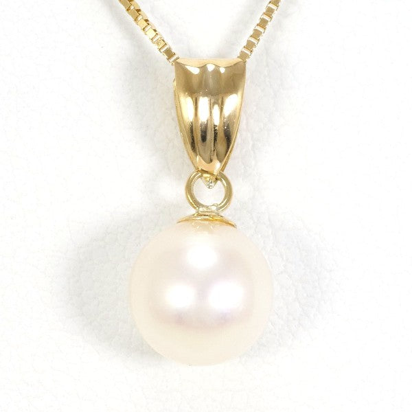 18K Yellow Gold Pearl Necklace for Women - Elegant Bridal Jewelry Gift for Wedding, Anniversary & Special Occasions