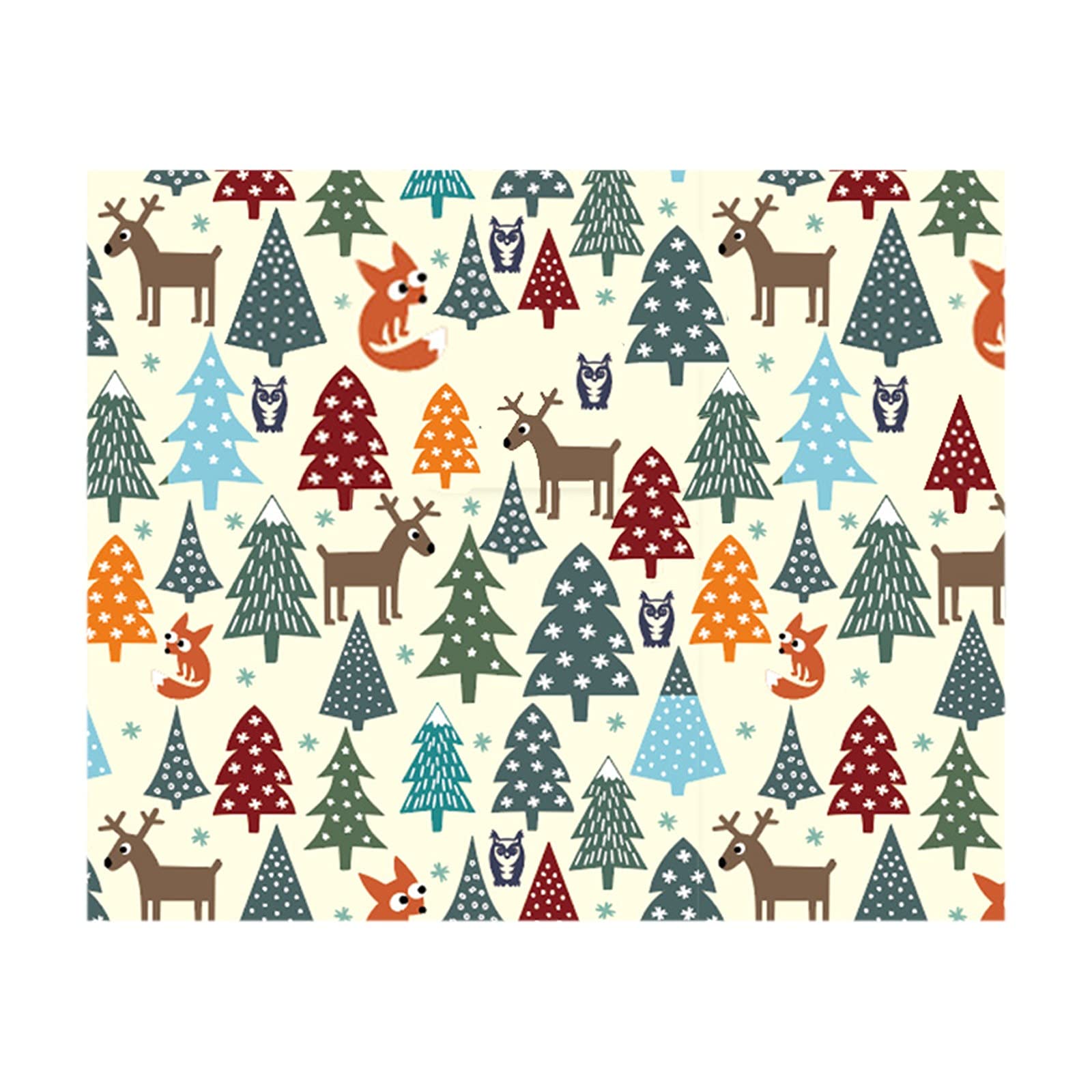 Jolincc Christmas Reversible Wrapping Paper - Classic Kraft Santa Design for Holiday Gifts | Vintage 90s Style DIY Home Decor | Perfect for Christmas Presents, Stocking Stuffers & Party Favors