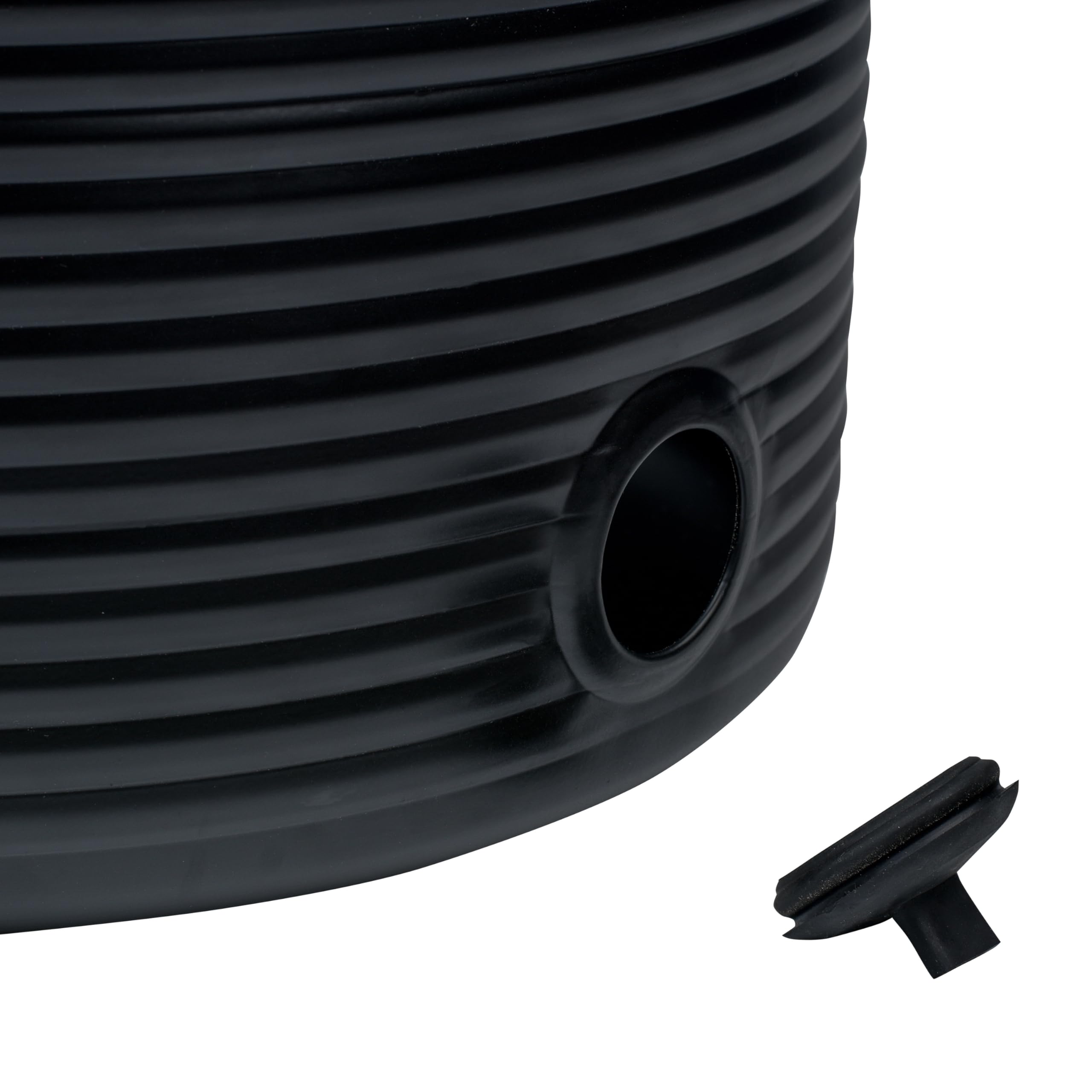 Antique Ribbed Metal Garden Hose Holder Storage Pot with Lid - Expandable Water Hose Container for Outdoor or Indoor Use - Holds Up to 125 ft Hose - Perfect for Yard, Patio, Garage & Garden Organization