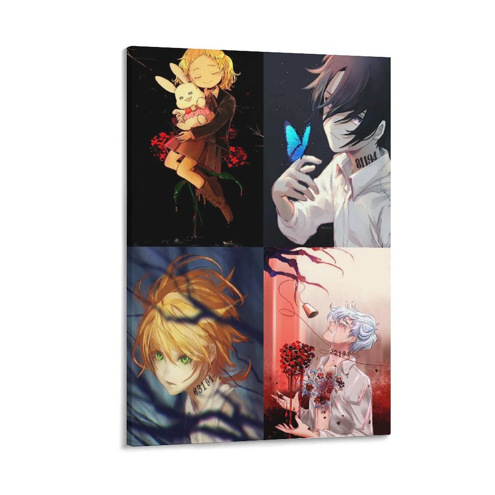 Anime The Promised Neverland 2 Canvas Poster - 24x36 Inches (60x90cm) Japanese Wall Art for Bedroom, Office & Sports Room Decor - Perfect Gift for Anime Fans & Home Decoration